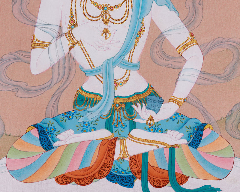 Elegant Minimalist Vajrasattva Thangka | Purification Deity | Buddhist Wall Decor