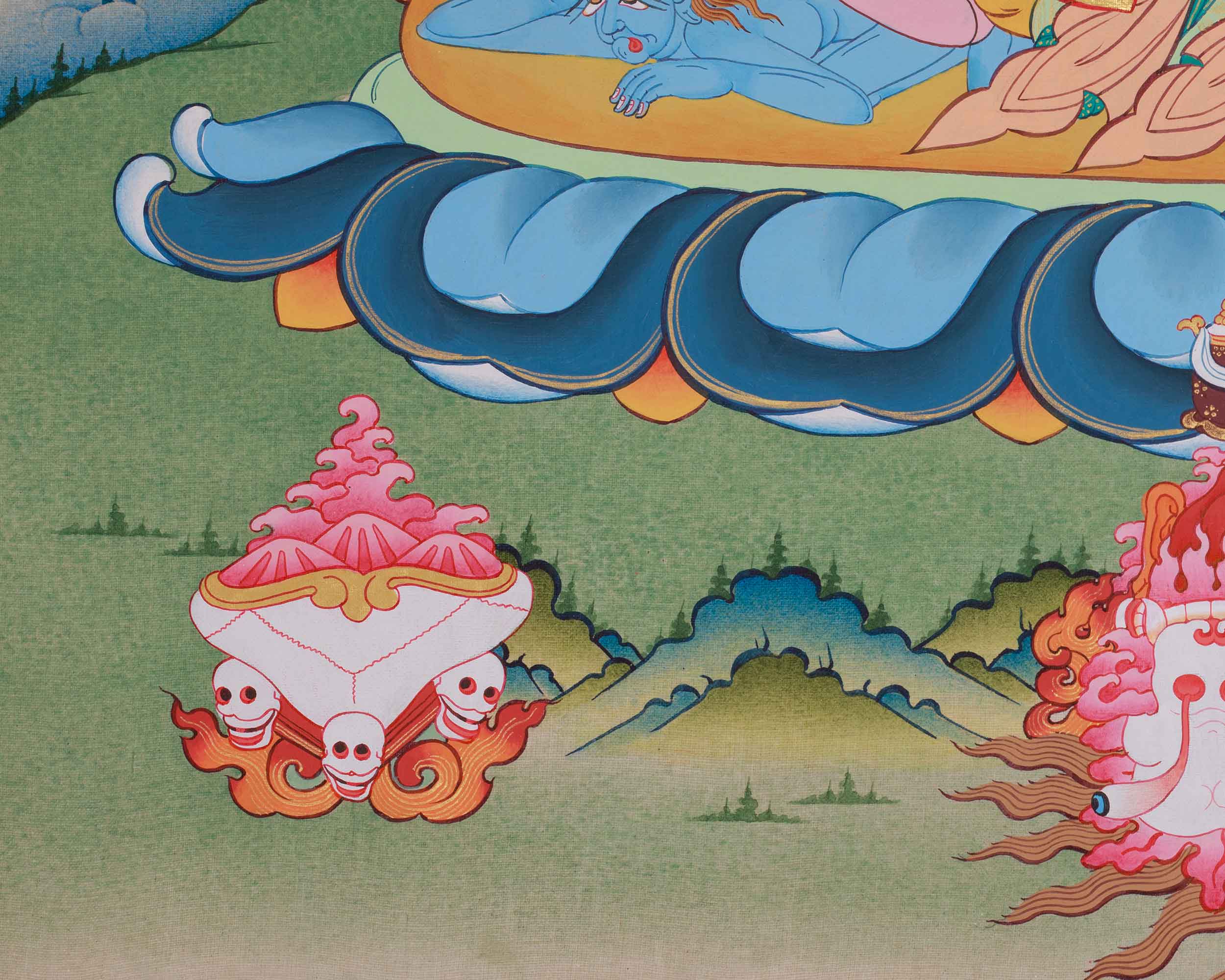 Traditional Thangka of Mahakala Bernagchen | Wrathful Tibetan Protector Deity Art