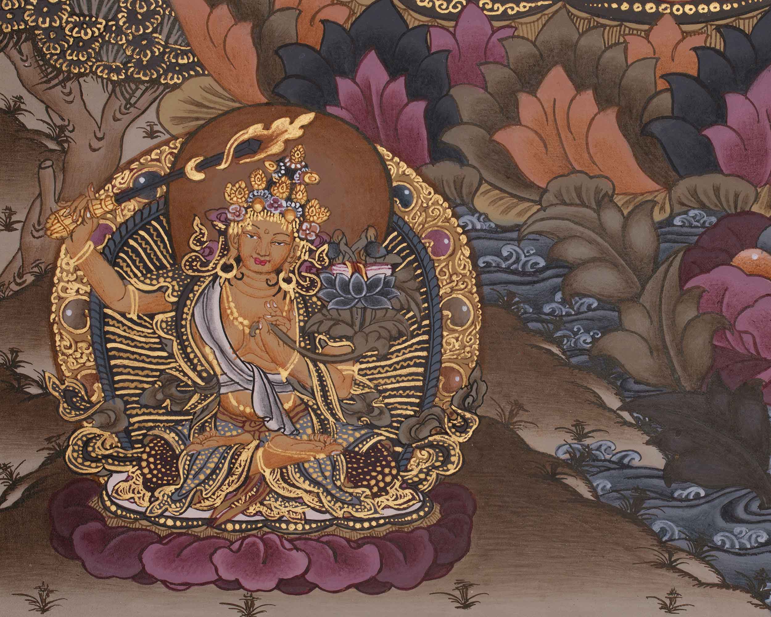 Spiritual Thangka Of White Tara | Healing Goddess | Traditional Art