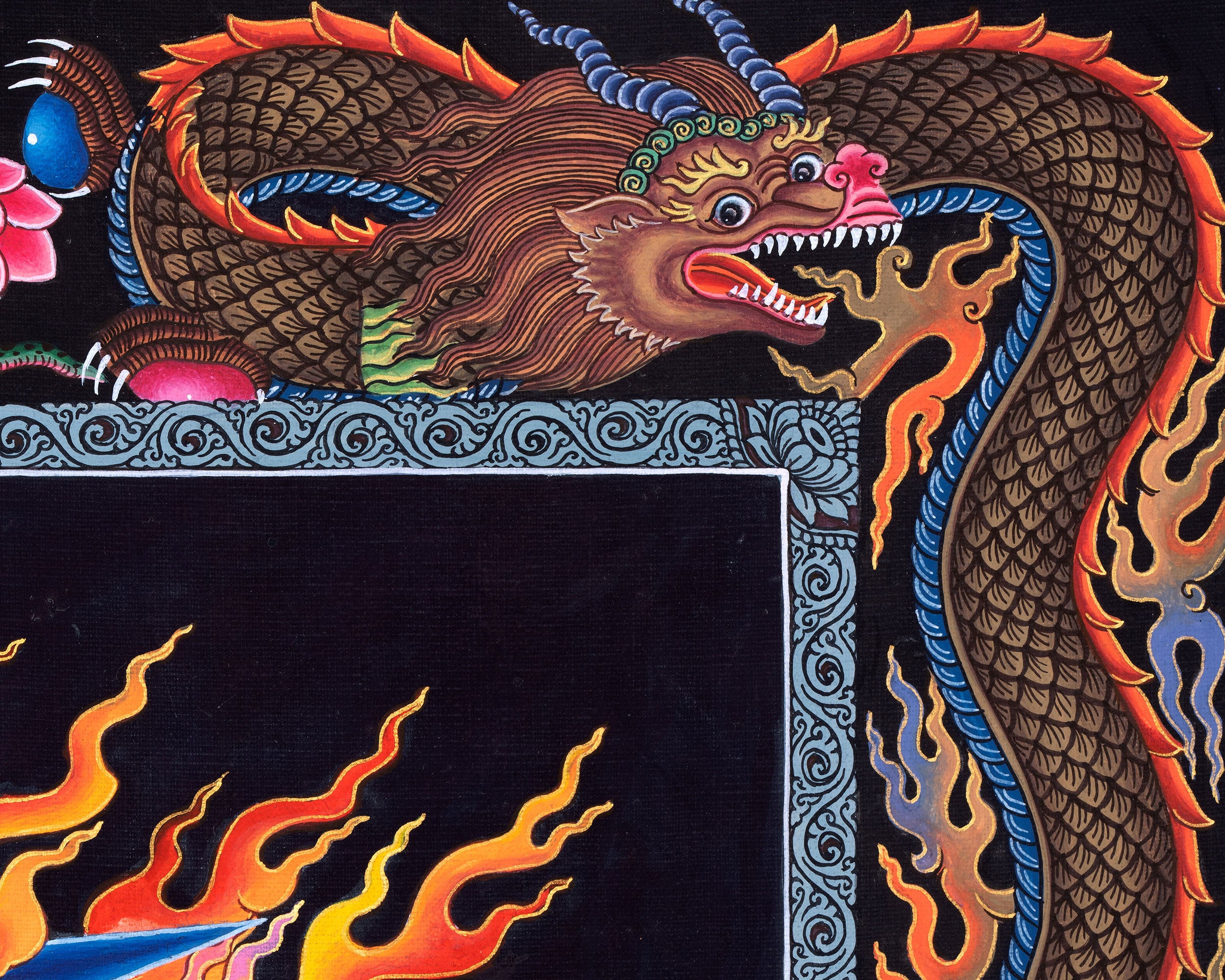 Red Bhairava Mahakala Thangka | Protector Deity of Fierce Compassion