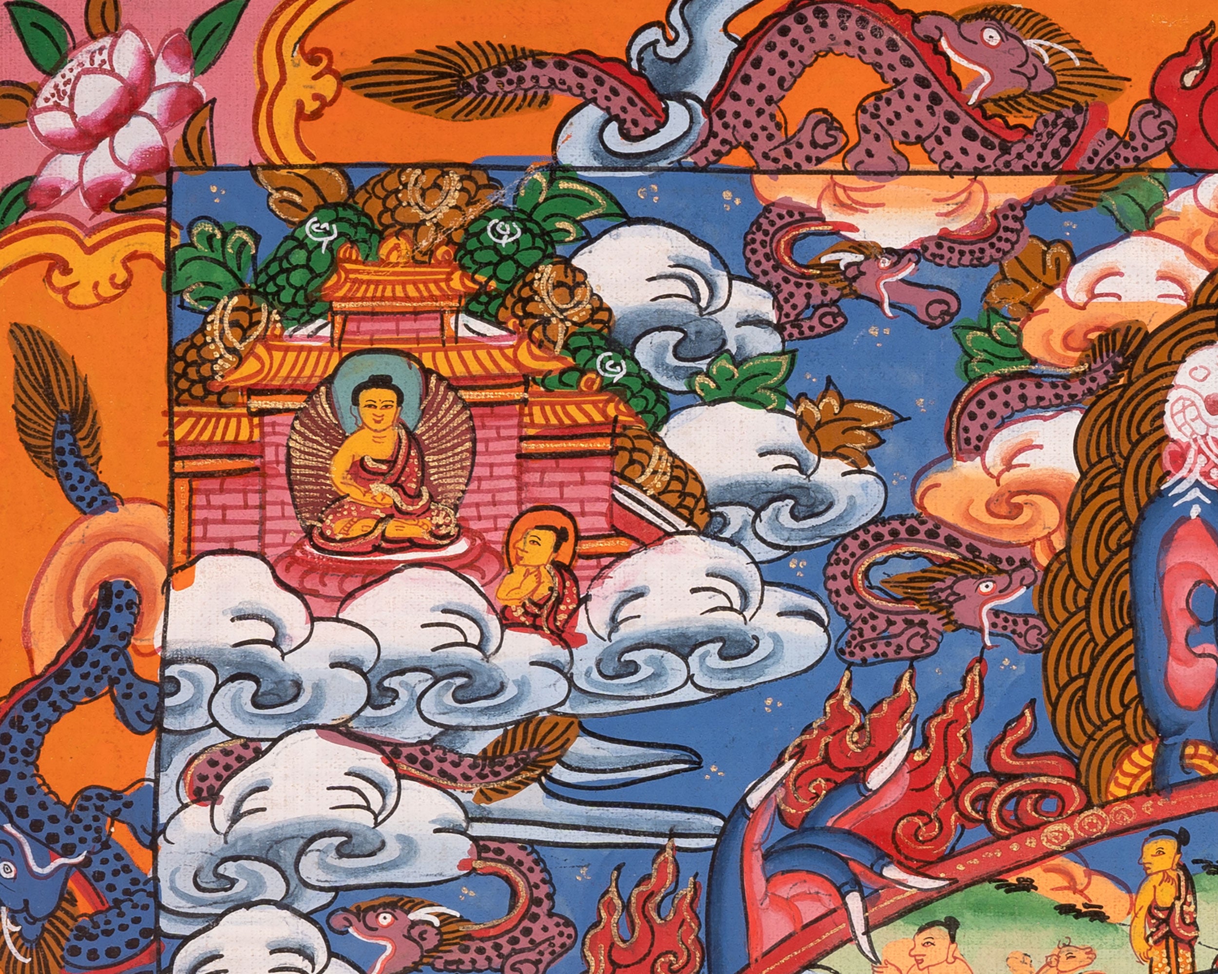 Wheel of Life Buddhist Thangka | Traditional Art | Wall Decors