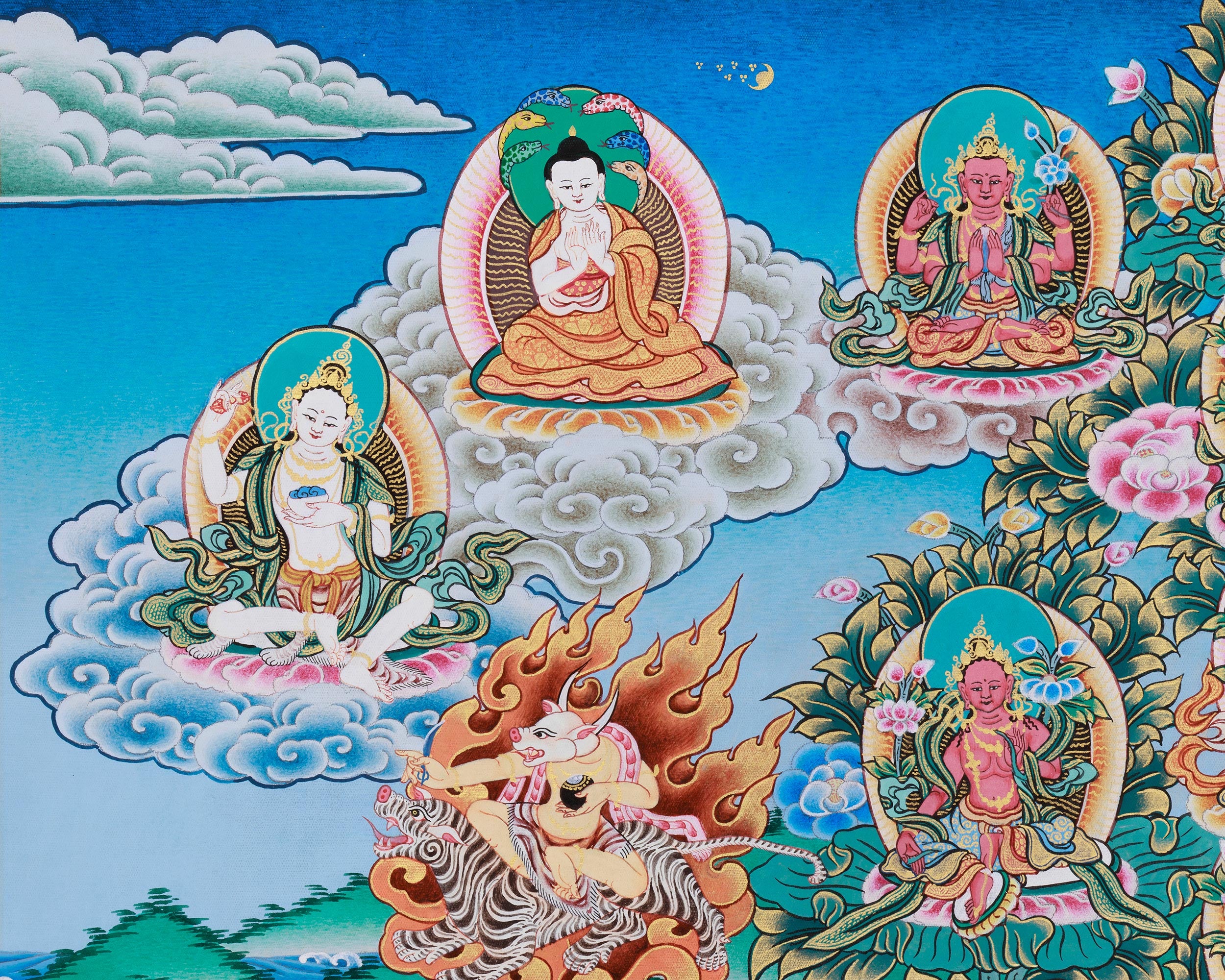 Goddess Red Tara Thangka | A Dynamic And Powerful Form of The Bodhisattva Tara
