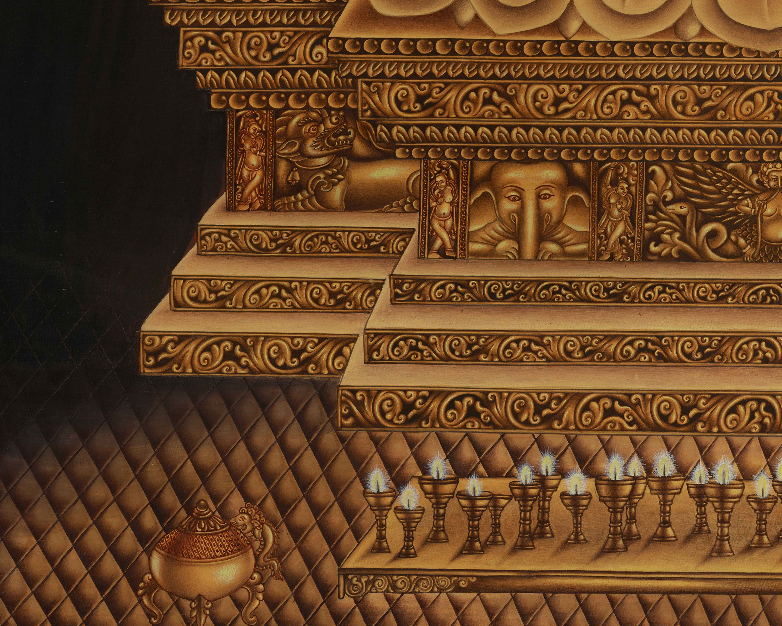 The Buddha Shakyamuni Thangka Print | High-Quality Giclée Cotton Canvas