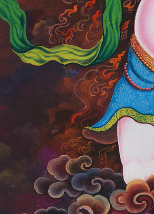 Ganapati Bappa Thangka | Hand-Painted Ganesha Artwork