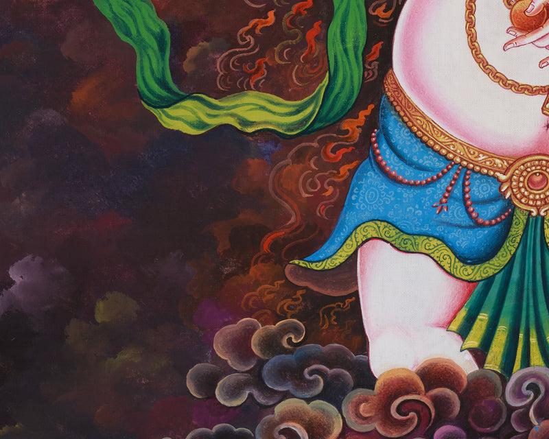 Ganapati Bappa Thangka | Hand-Painted Ganesha Artwork