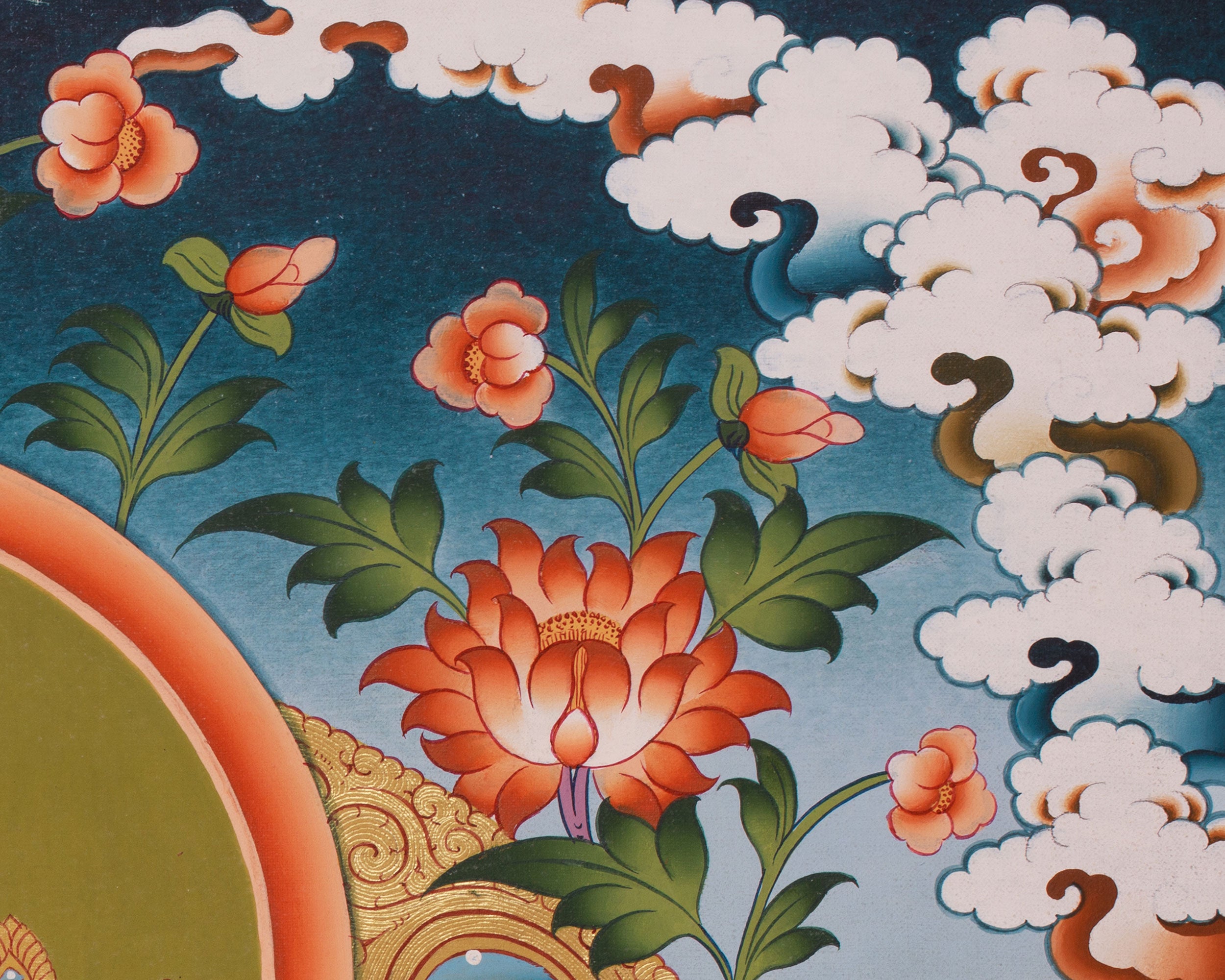 Wealth Deity, Yellow Dzambhala Thangka | Symbolizing Prosperity and Abundance