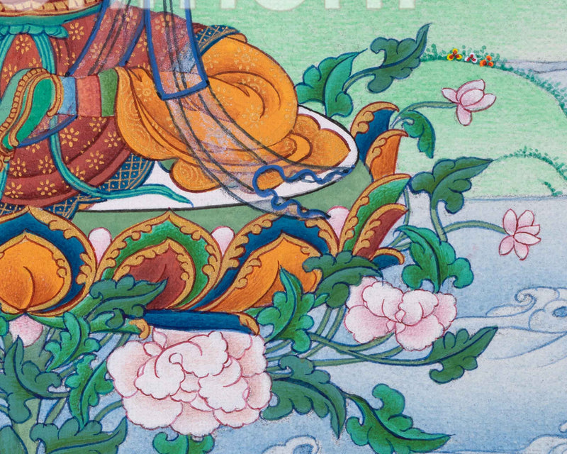 Divine Wisdom of Green Goddess, Mother Tara  | Traditional Handpainted Thangka