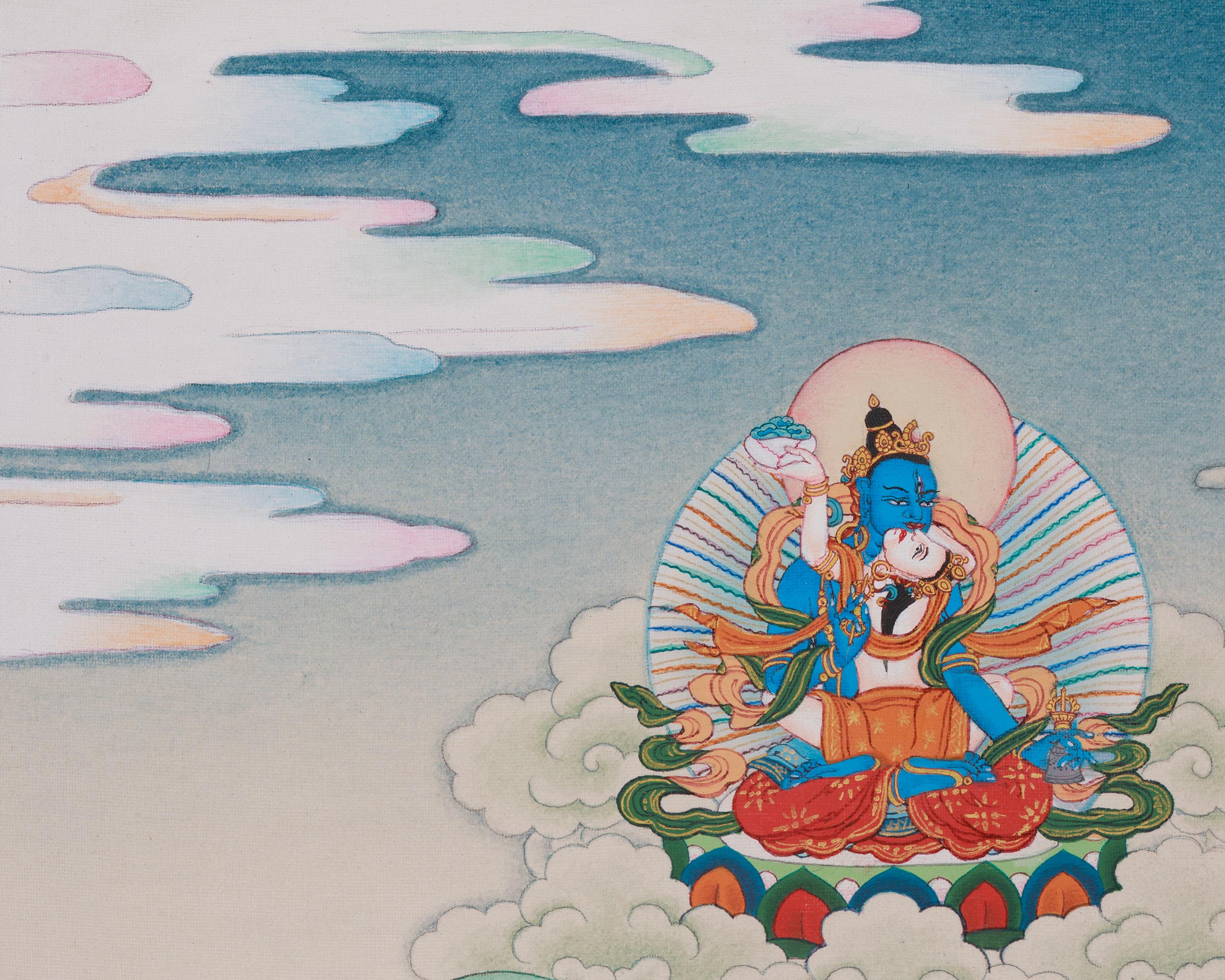 Vajrayana Guru Rinpoche Artwork | Sacred Padmasambhava Thangka Painting