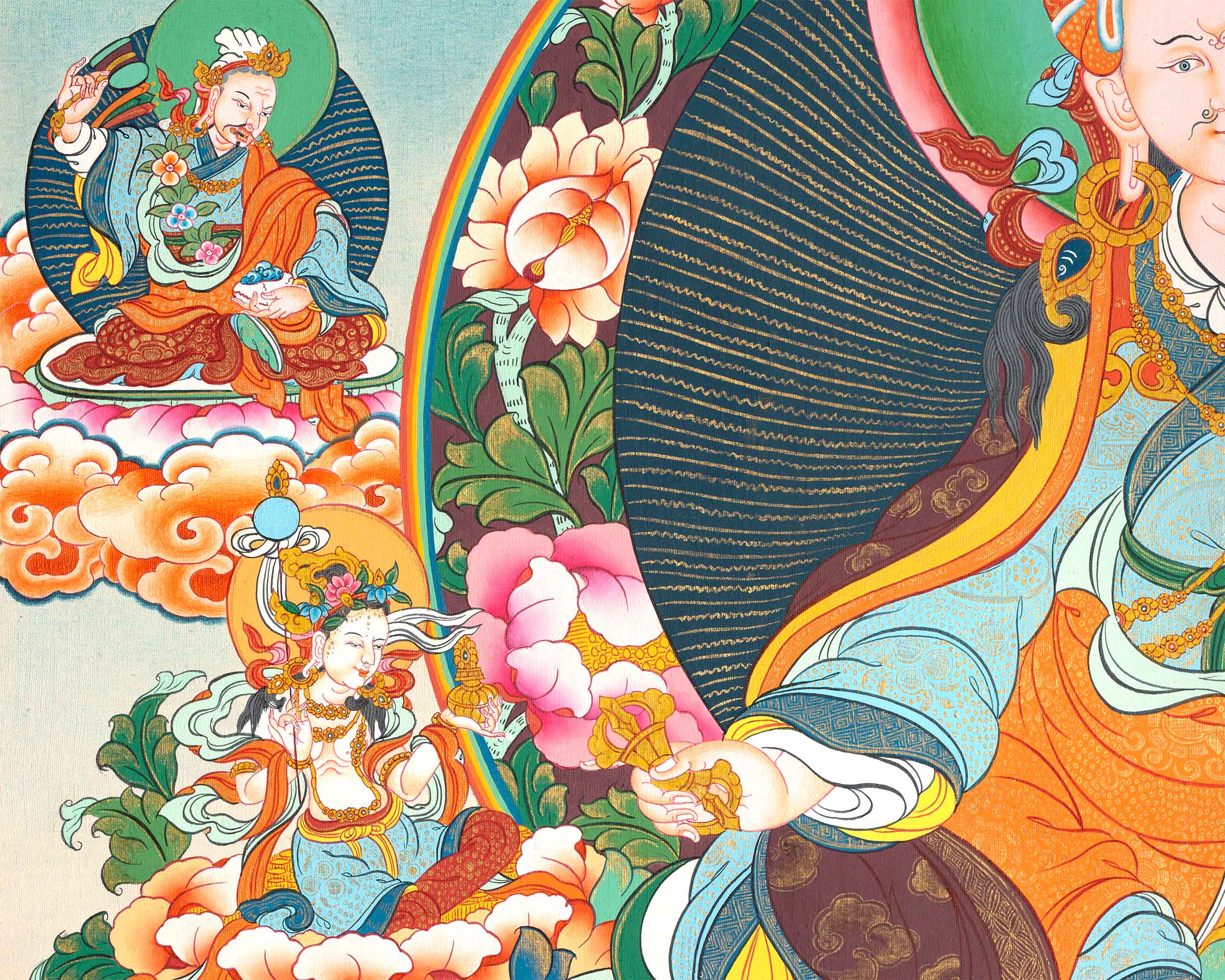 High-Quality Giclee Print To Practice Guru Rinpoche Teachings | The Lotus Born Master Nepali Print
