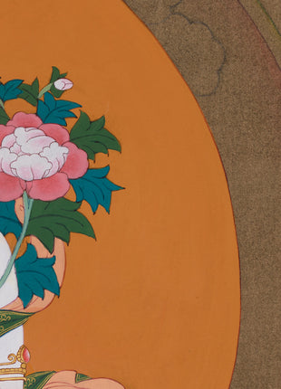 Hand Painted Sita Tara Thangka | Goddess White Tara Medatation Artwork