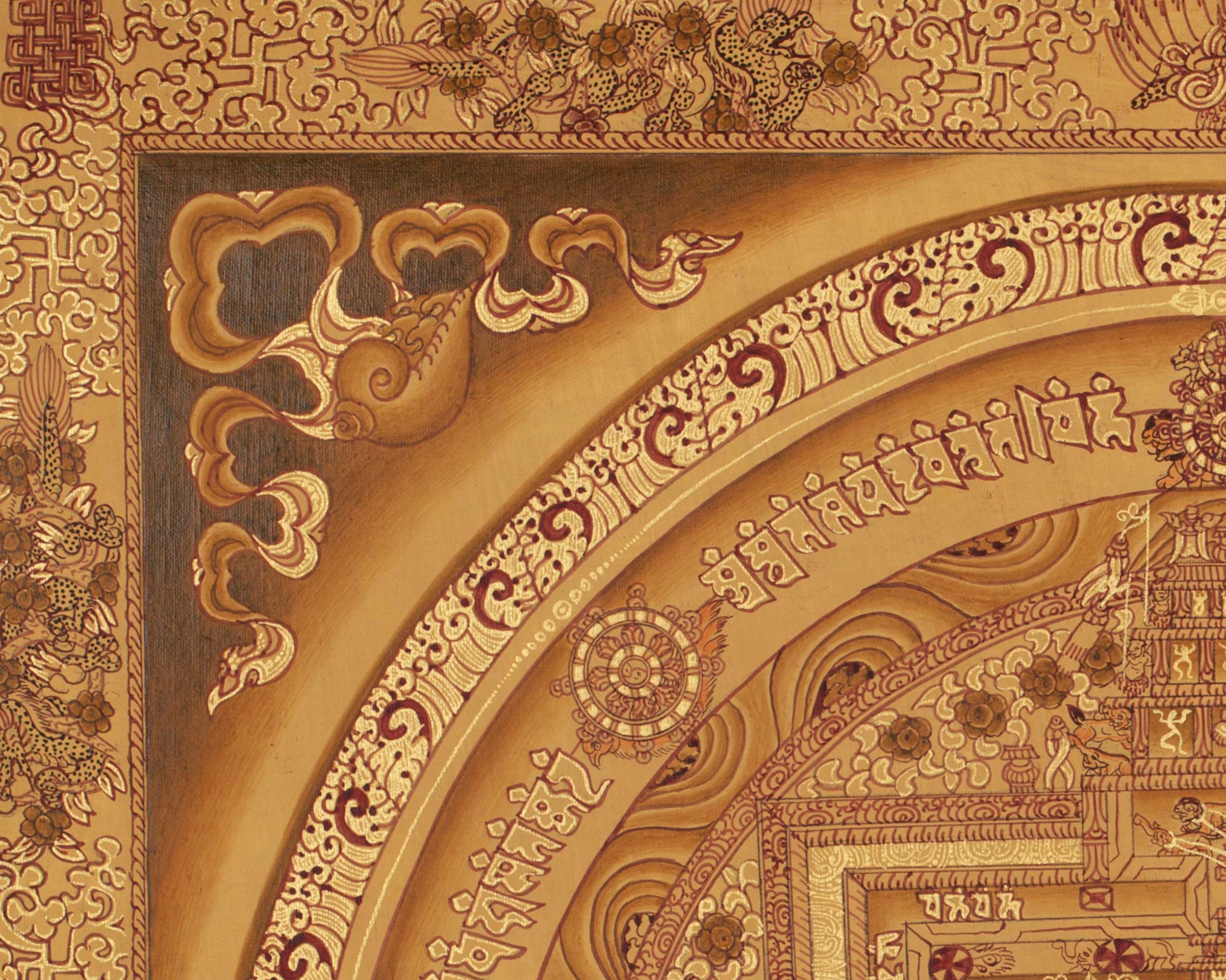 Original Hand Painted Mandala Thangka | Kalachakra Mandala