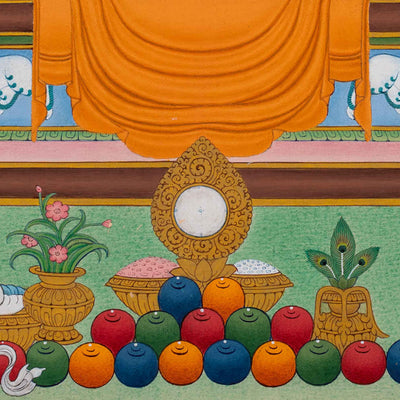 Guru Marpa Thangka | Hand Painted Thangka Artwork of Kagyu Master