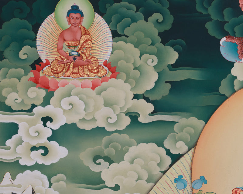 Standing Goddess Green Tara Canvas Print | Tibetan Bodhisattva of Compassion