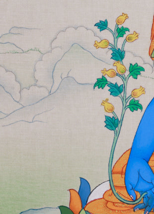 Tibetan Bhaisajyaguru Thangka | Symbol of Healing and Compassion