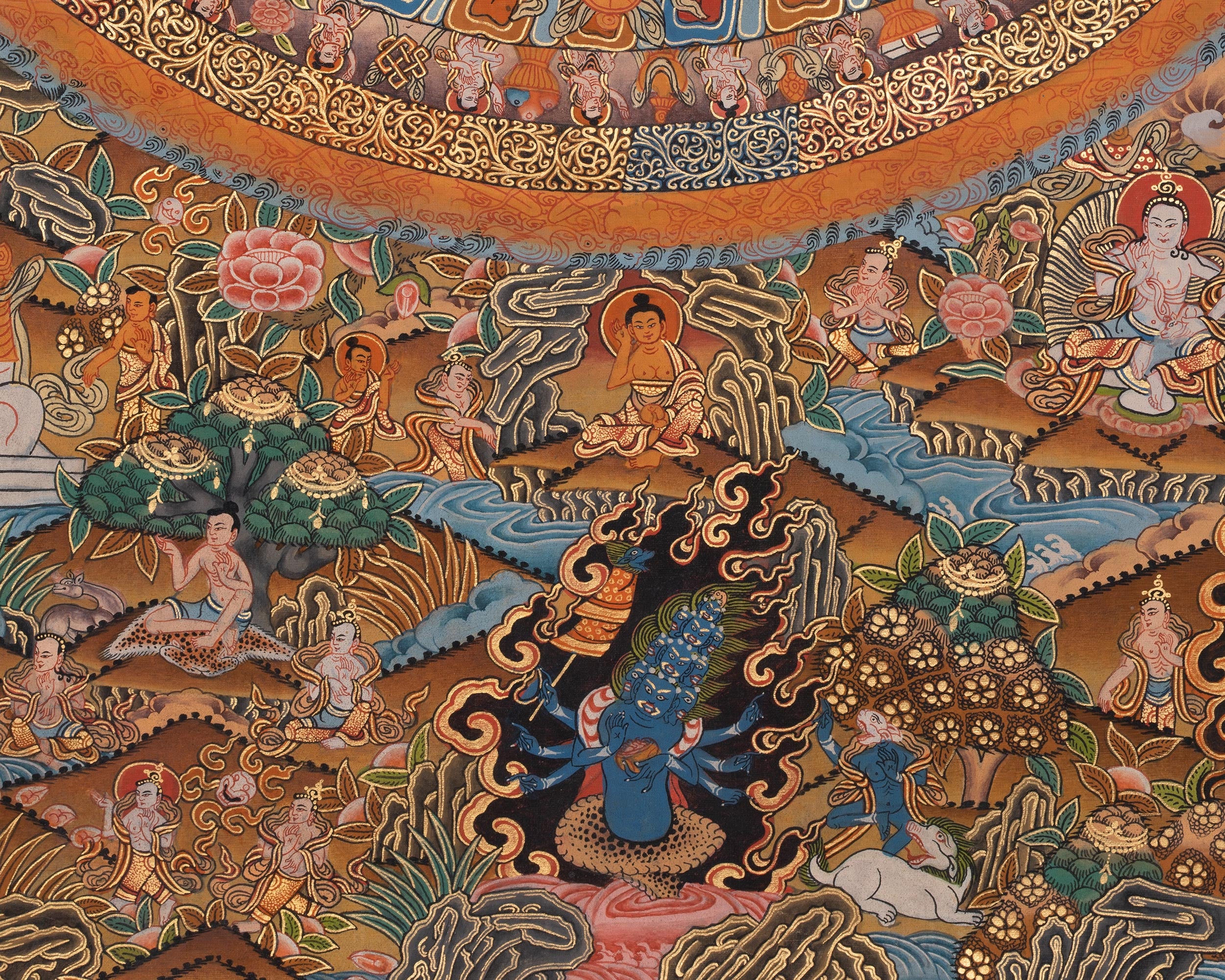 Vintage Vajra Heruka Mandala Thangka | Perfect for Meditation and Decor