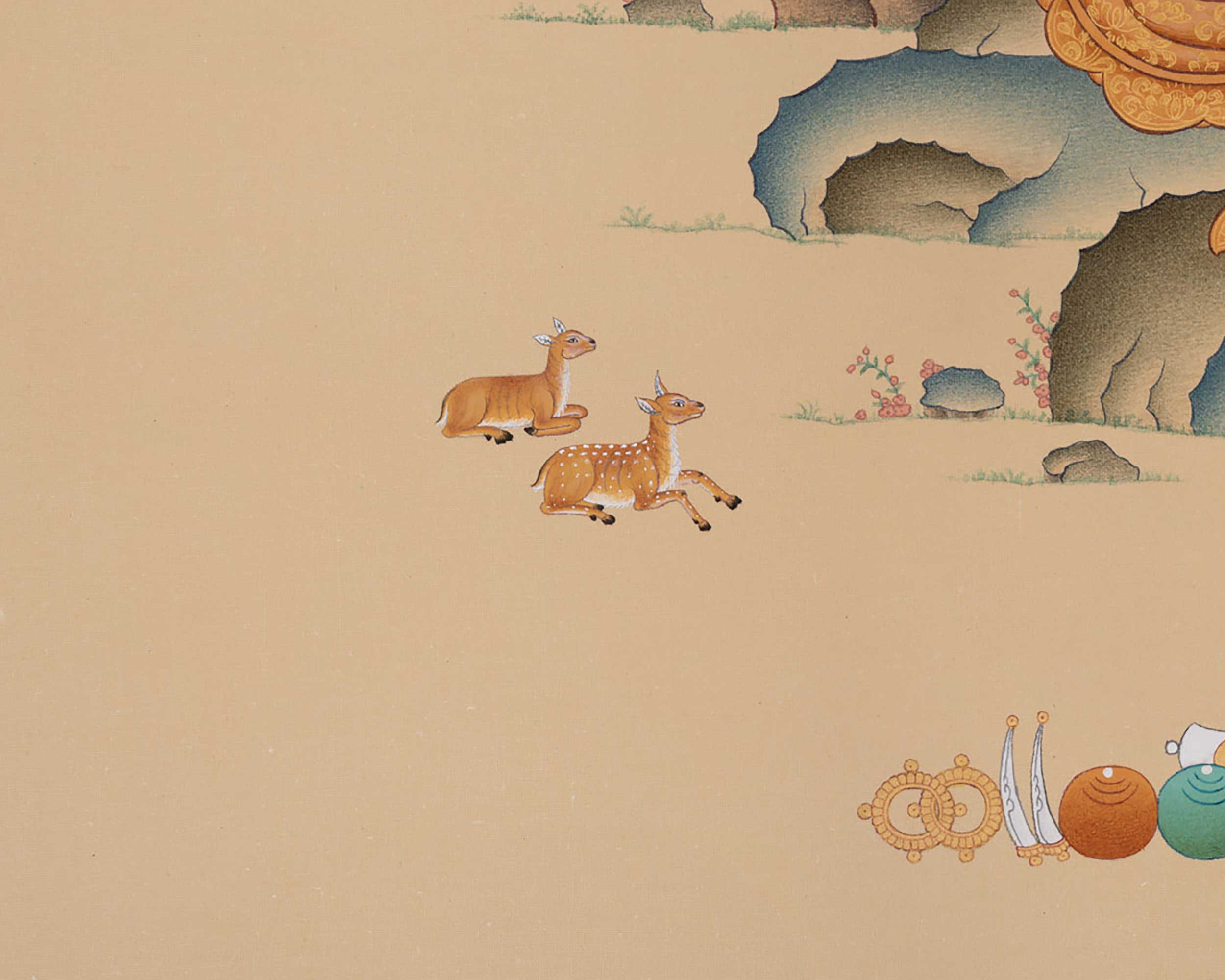Captivating Manjushri Thangka Masterpiece for Meditation | Bodhisattva Canvas For Spiritual Practice