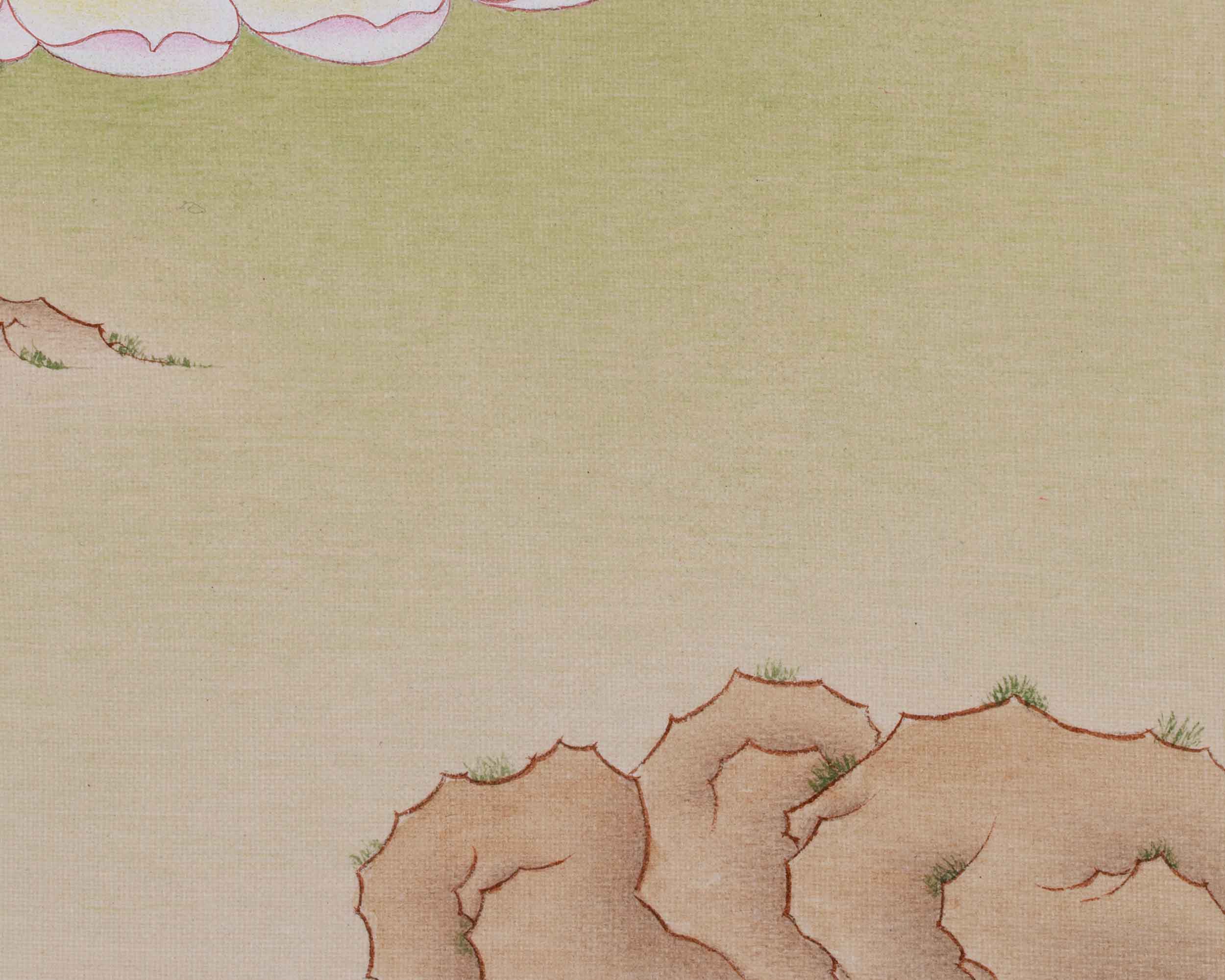 Compassion Bodhisattva Chenrezig Thangka | Four Armed Chenrezig