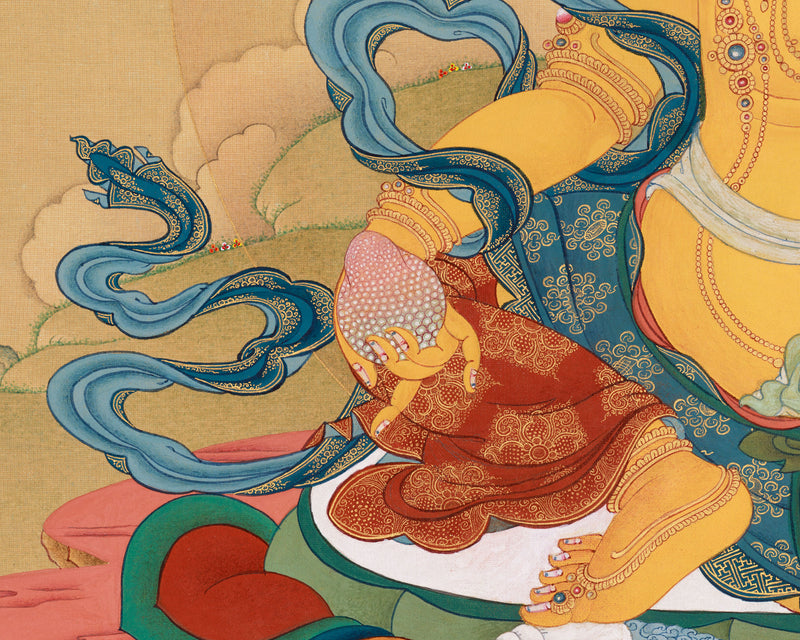 Exquisite Wealth Deity Dzambhala Thangka | Himalayan Art