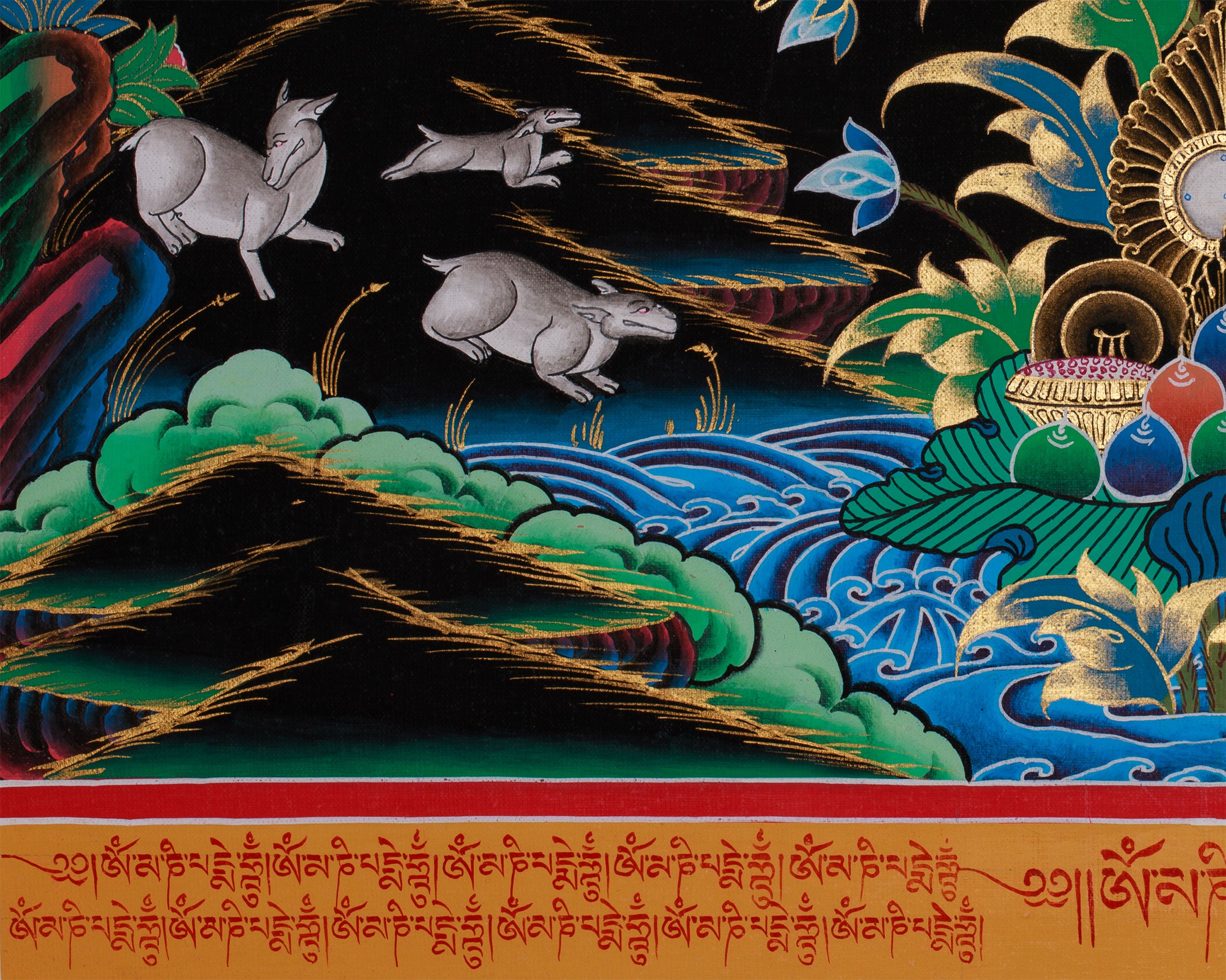 Two Armed Chenrezig Thangka | Embodiment of Infinite Compassion
