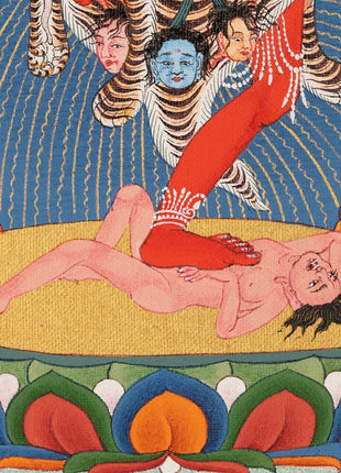 Hand-Painted Himalayan Thangka For Kurukulla Mantra Pratice | Traditional Tibetan Dakini Art