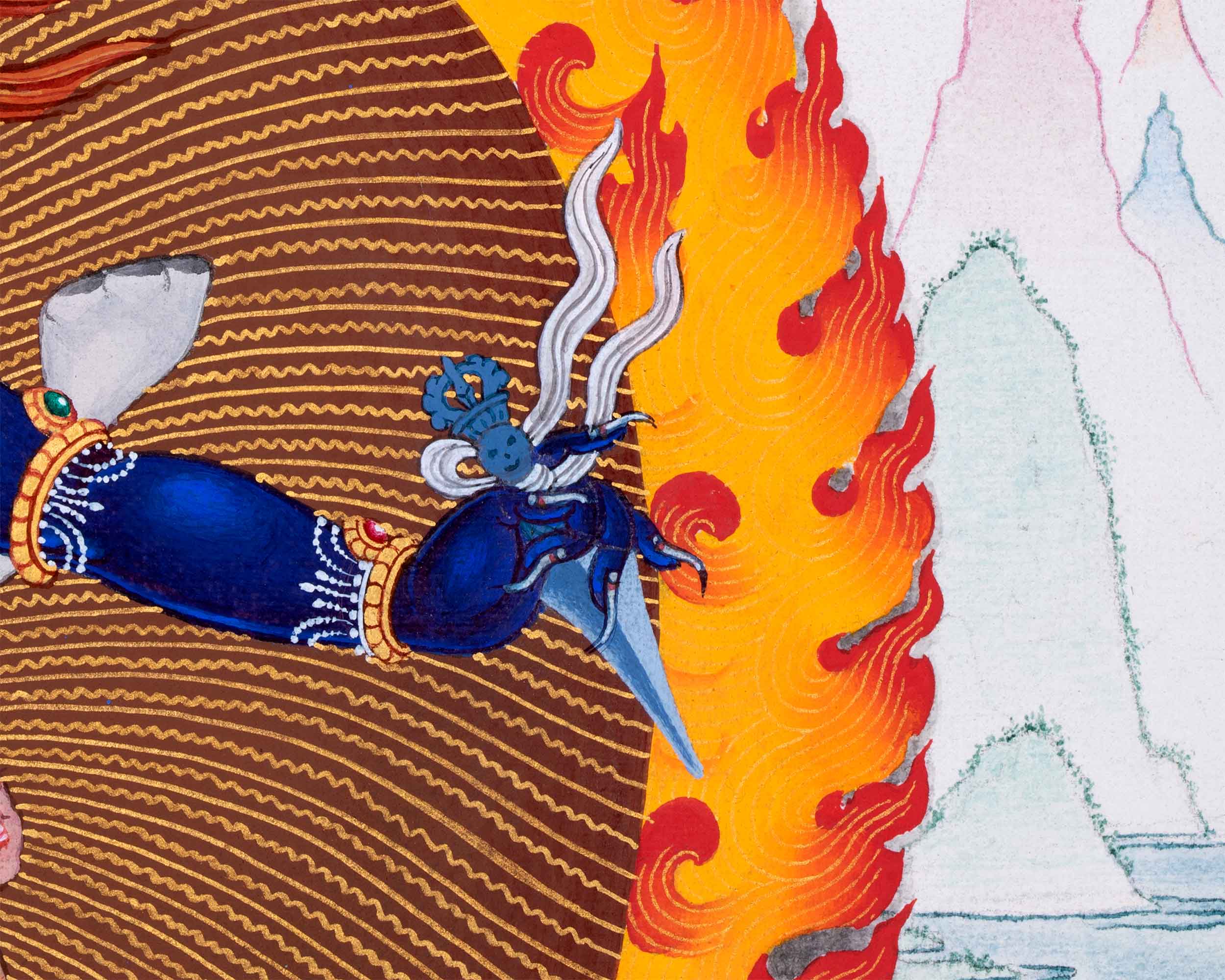 Mystical Vajranakhi Thangka | Wrathful From of Vajrayogini | Tibetan Art of Powerful Deity