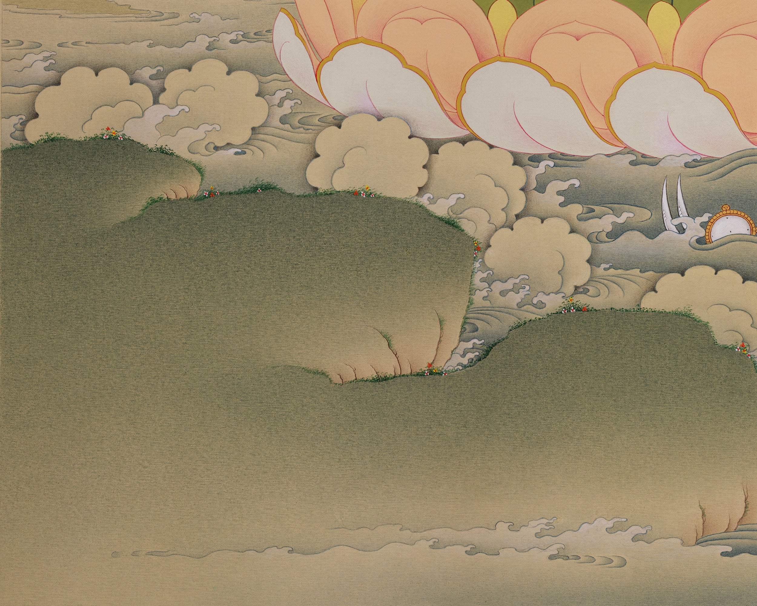 Traditional Vajrasattva Art | Dorje Sempa Thangka | Purification Deity