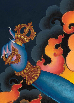 Traditional Buddhist Dakini Singha Mukha Thangka Print | Buddhist Spiritual Gifts