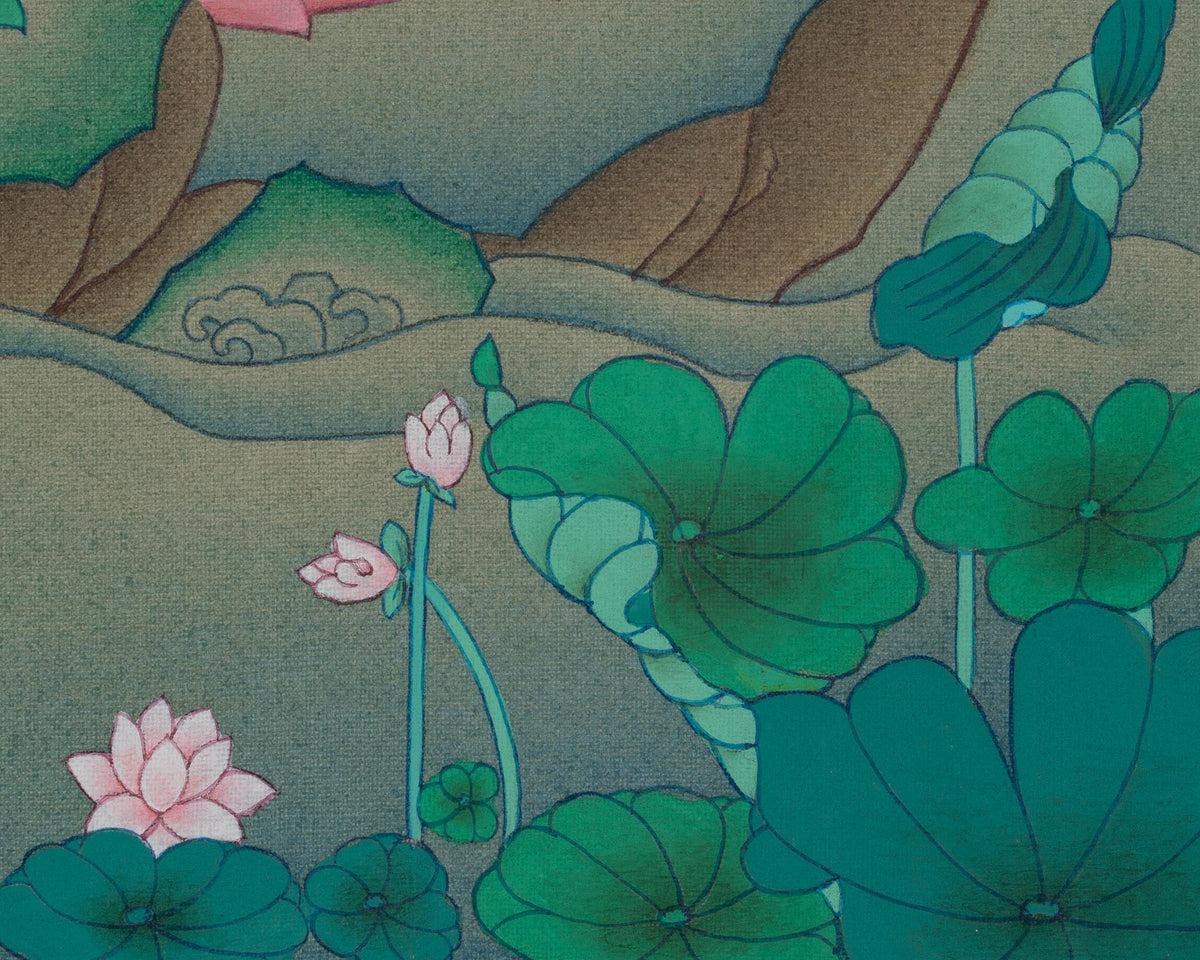 Green Tara Sacred Thangka Art | Shyama Tara | Compassion Deity