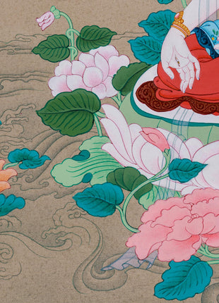 Healing Tara Bodhisattva | White Tara Thangka | Compassion Goddess in Vajrayana Buddhism