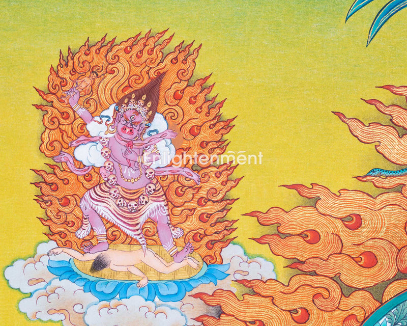 Shakyapa Mahakala Buddhism Thangka | Tibetan Buddhism Protector Deity Thangka Art