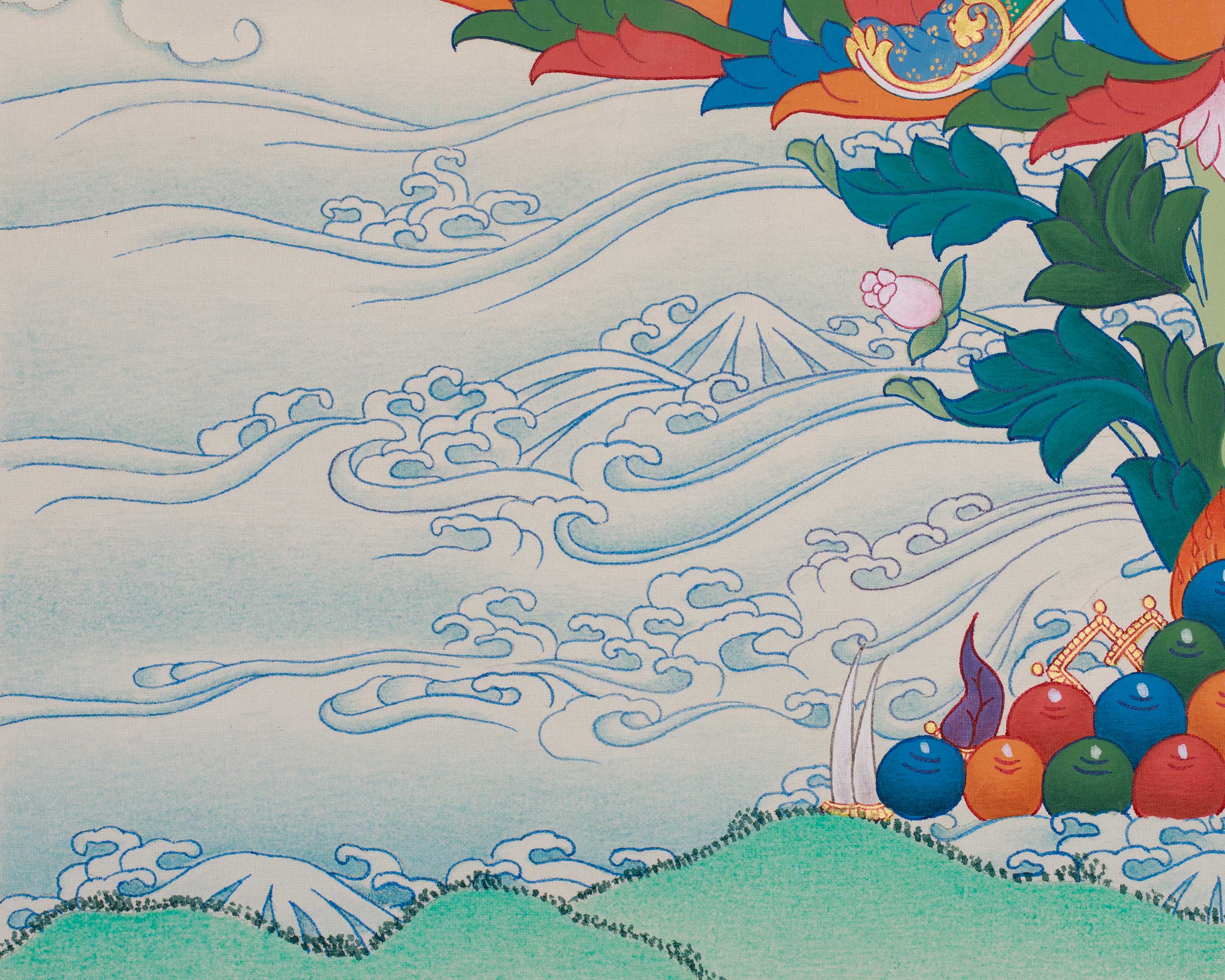 Himalayan Guru Rinpoche Thangka | Padmasambhava Artwork