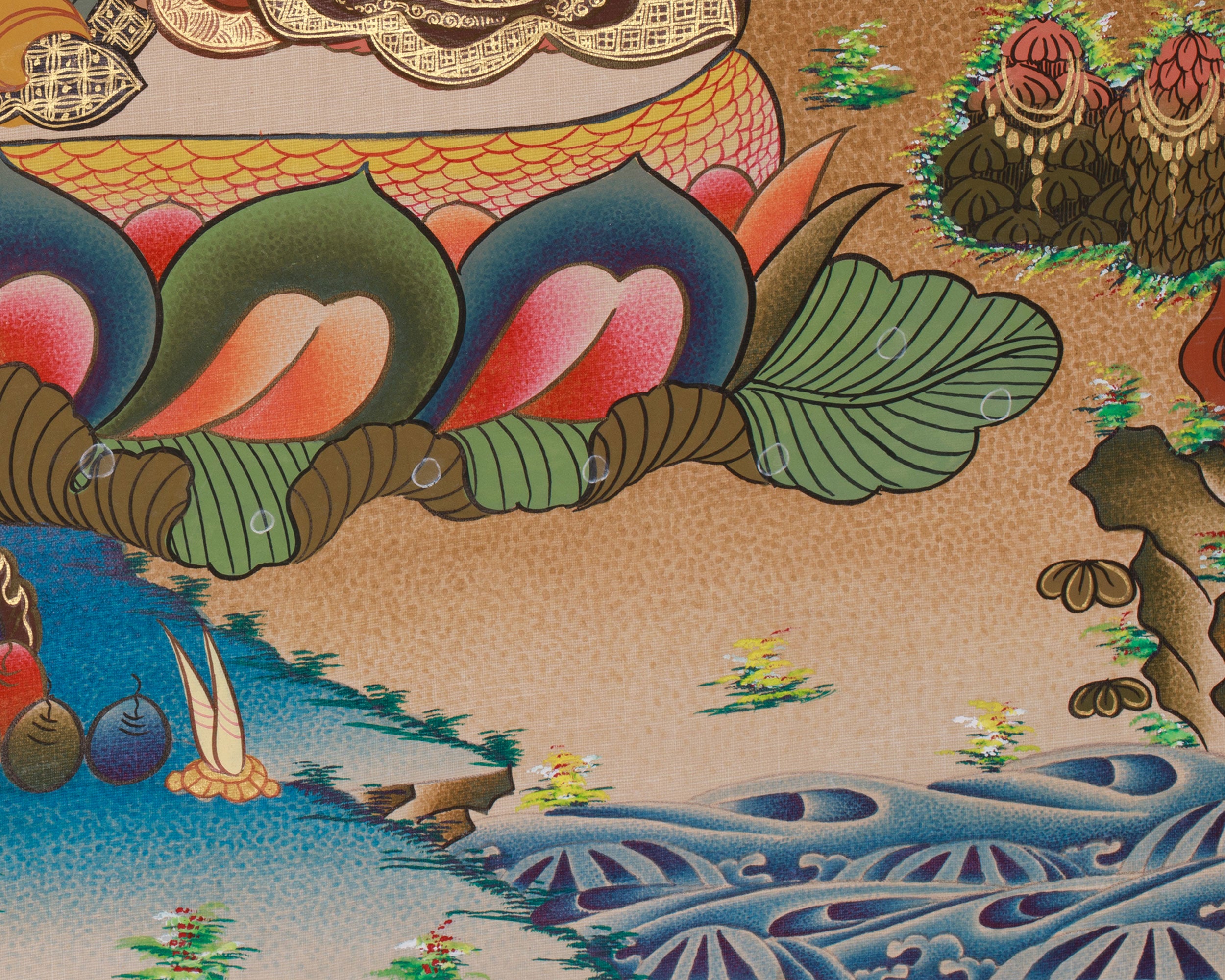 Buddhist Goddess Tara White Thangka | Divine Feminine