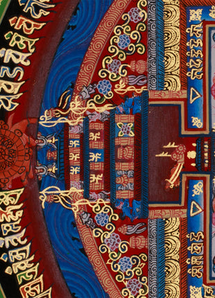 Mandala Kalachakra Thangka | Tibetan Buddhist Art of Cosmic Energy