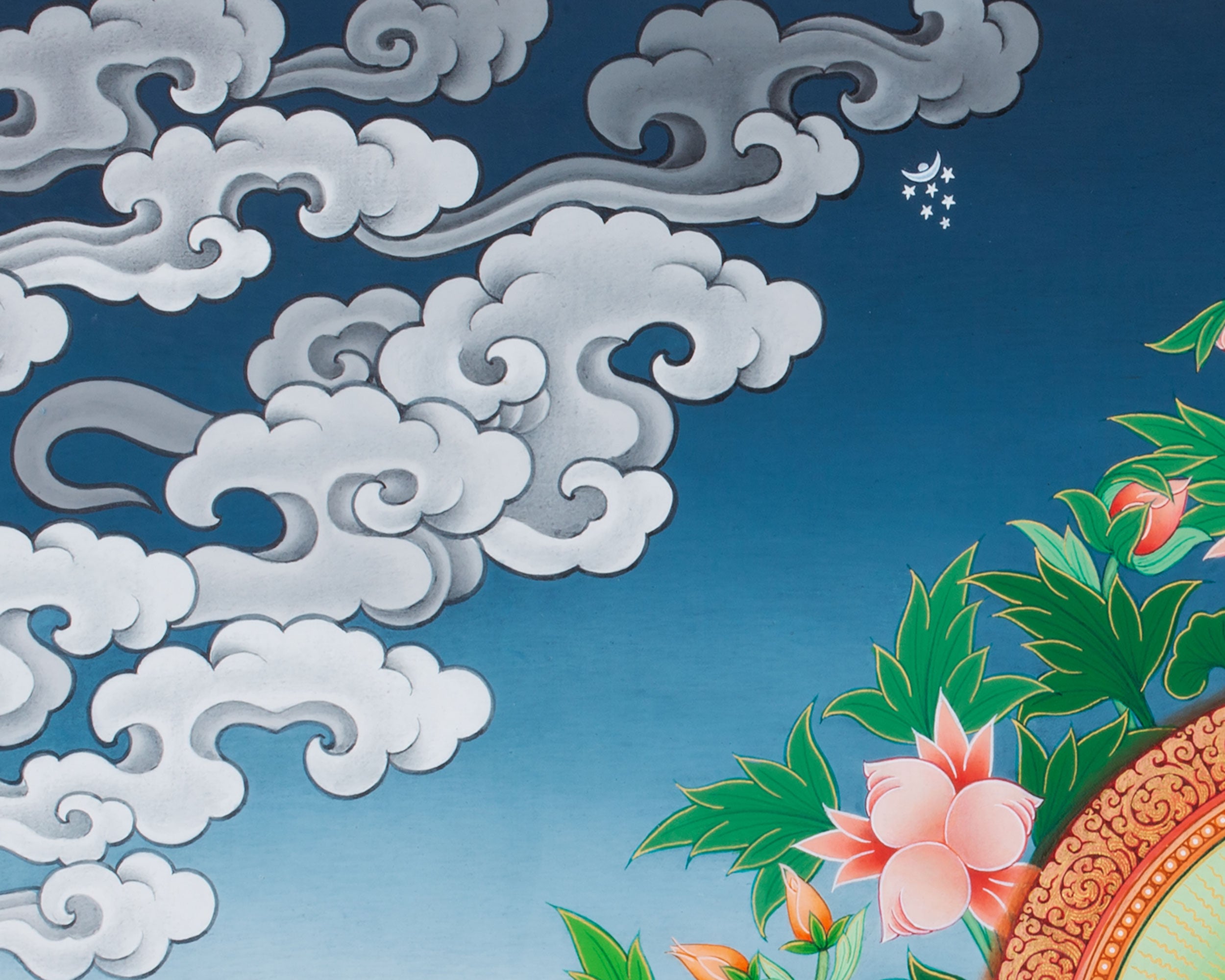 Healing Medicine Buddha Thangka | Buddhist Lapis Lazuli Deity