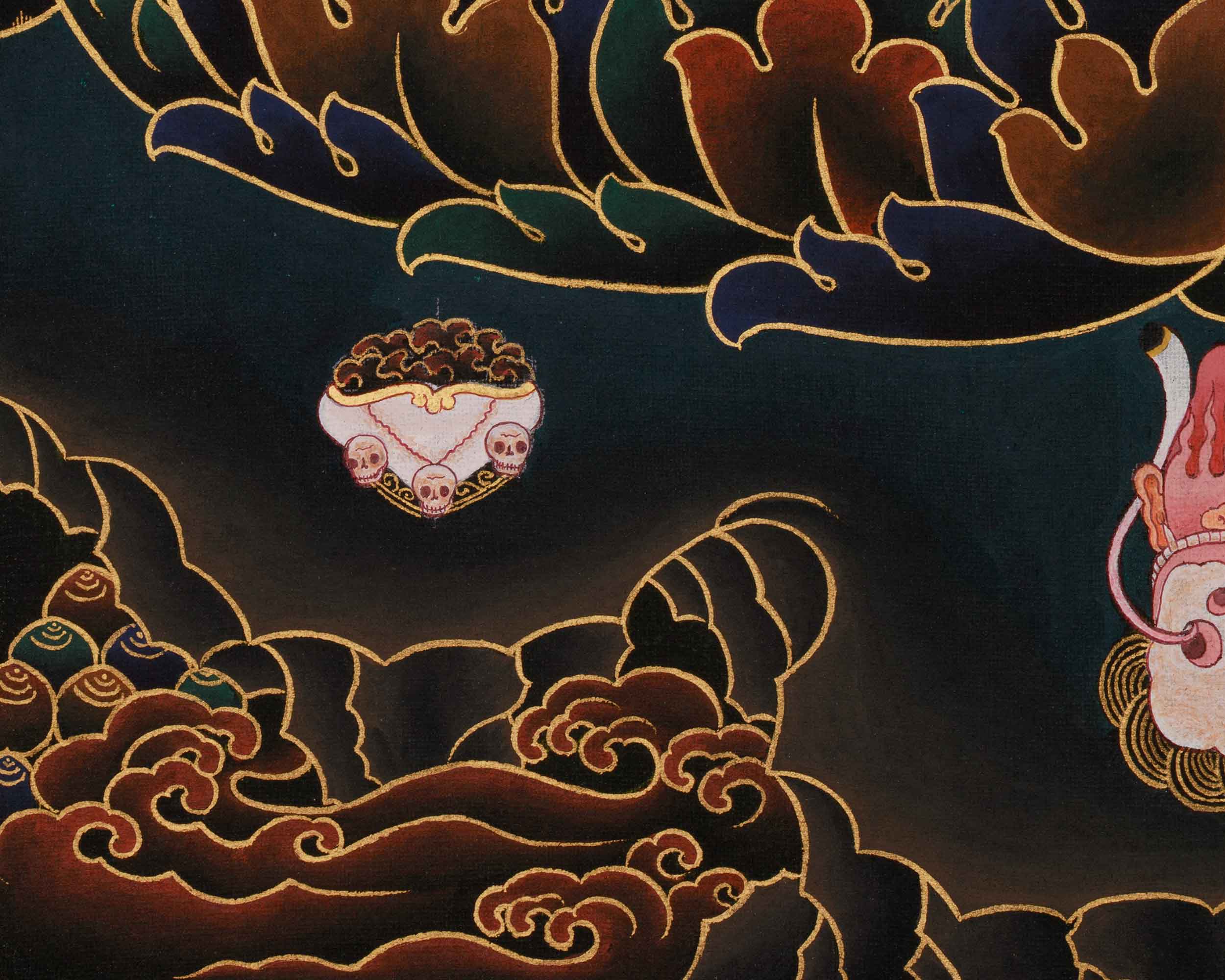 Thangka of Fierce Mahakala Bernagchen | Wrathful Protector Deity