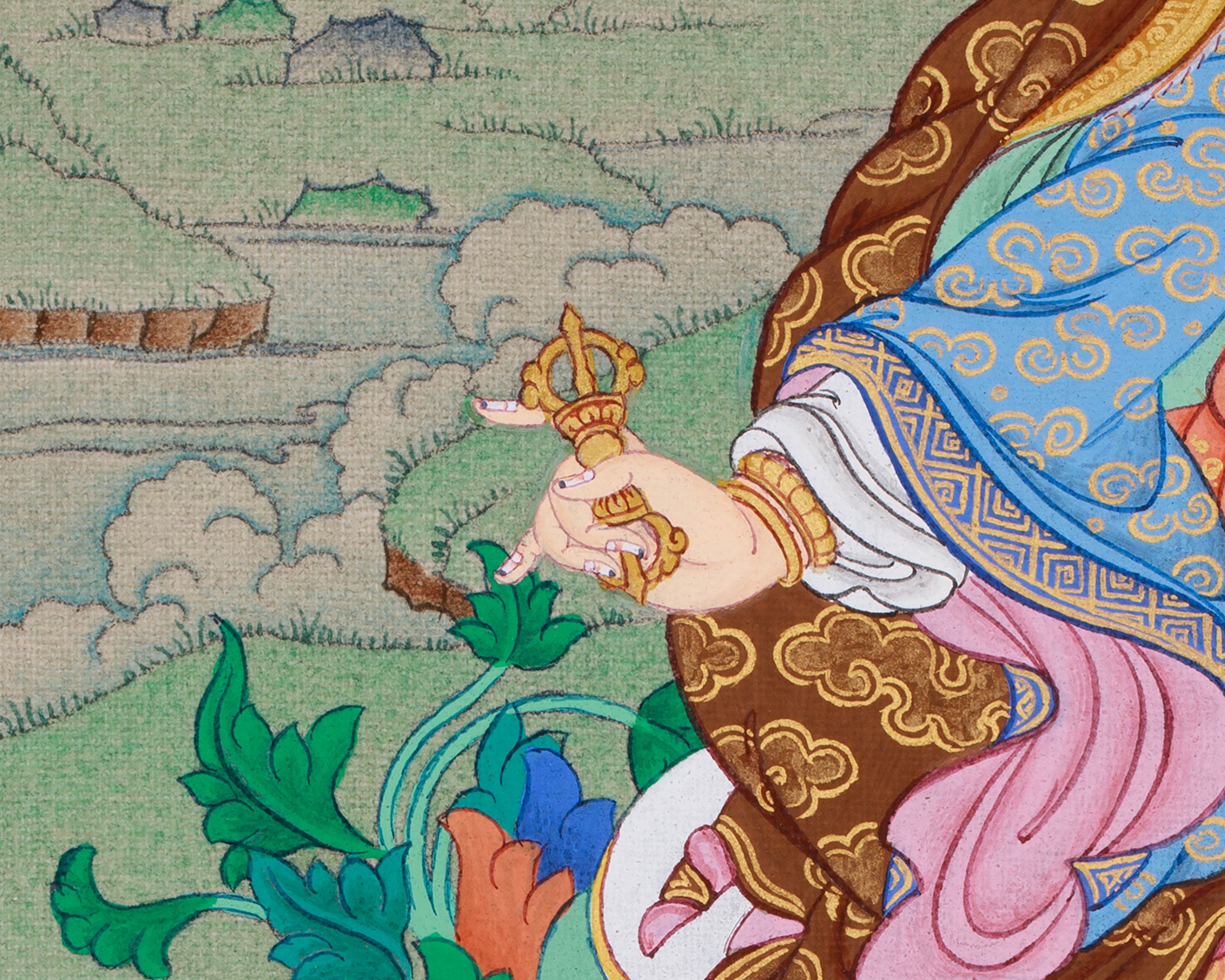 Traditional Guru Rinpoche Artwork | Buddhist Thangka of Padmasambhava