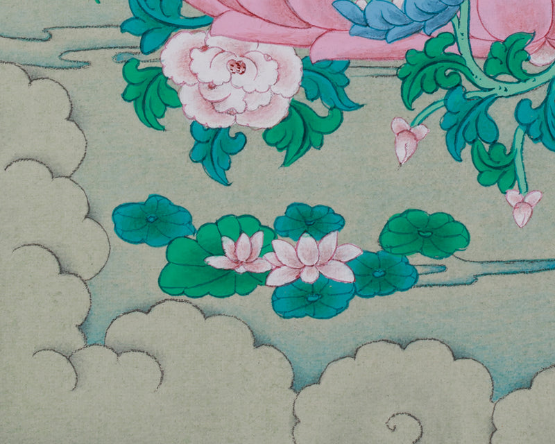 Compassionate Green Tara Thangka – Divine Protection and Healing in Traditional Karma Gadri Style