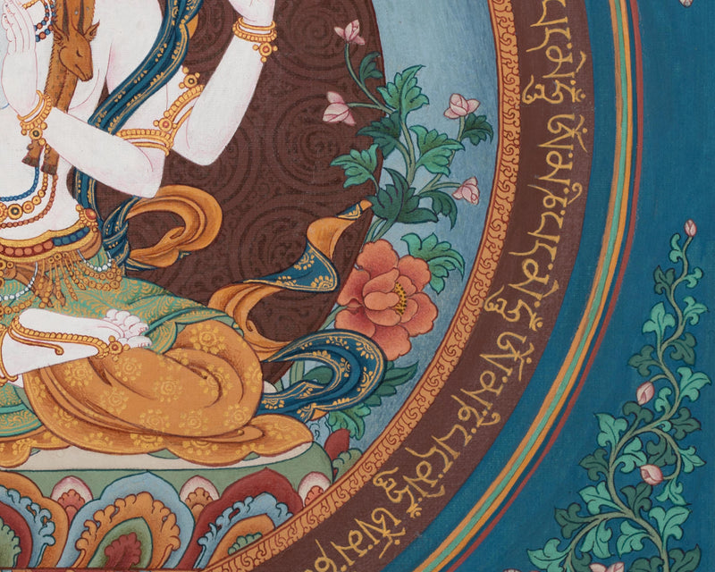 Chenresig Mantra-Mandala Thangka