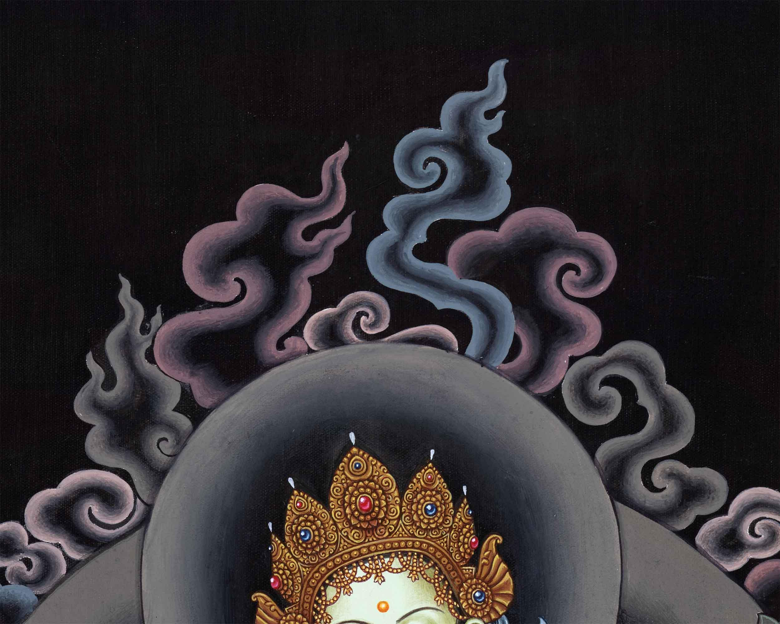 Mother Green Tara Thangka Print | Tibetan Buddhism Wall Décor | Digital Prints
