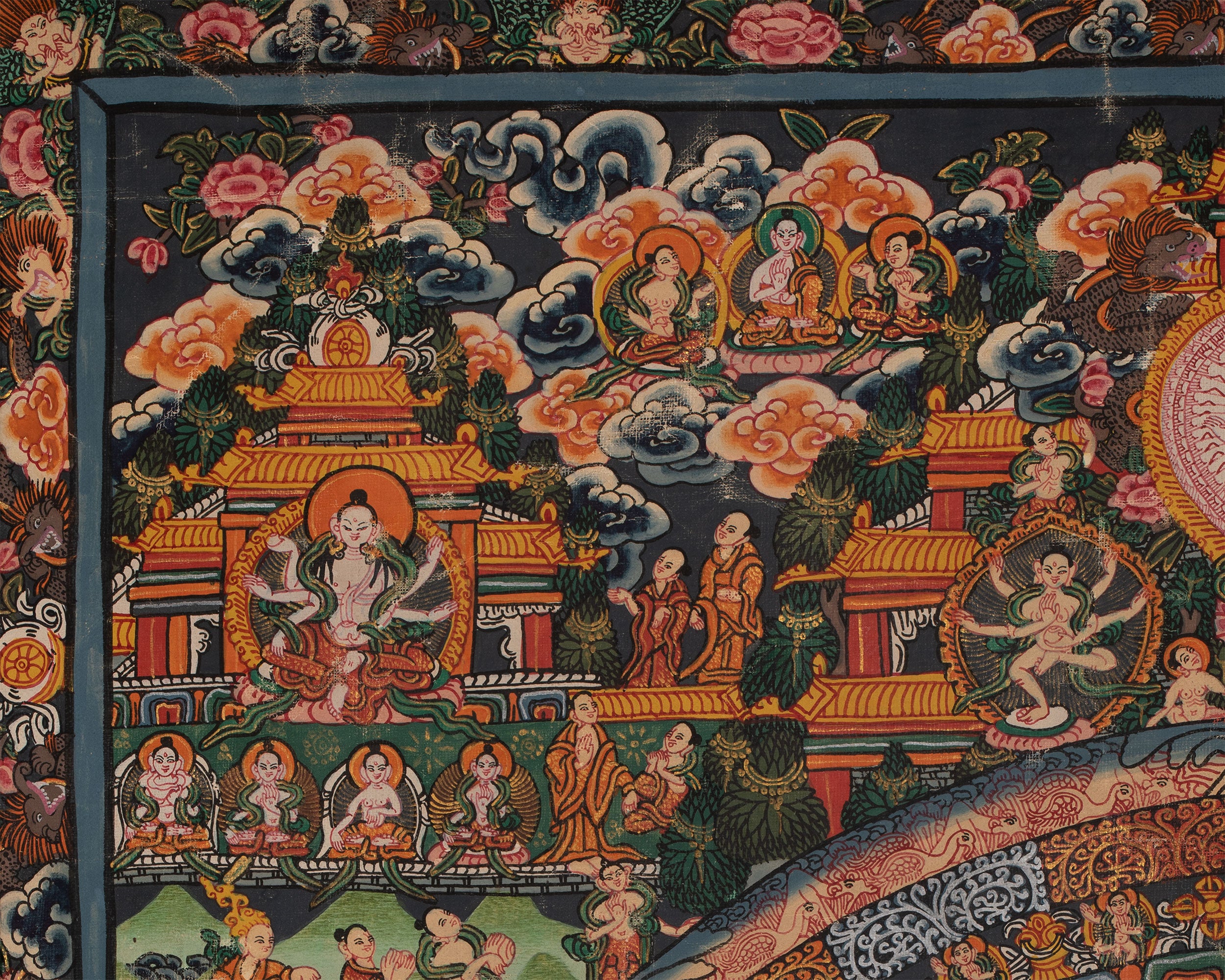 Vintage Shakyamuni Buddha Thangka | Hand-painted Thangka