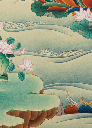 Chenrezig Thangka Print | Bodhisattva Canvas Print With High-quality Giclee