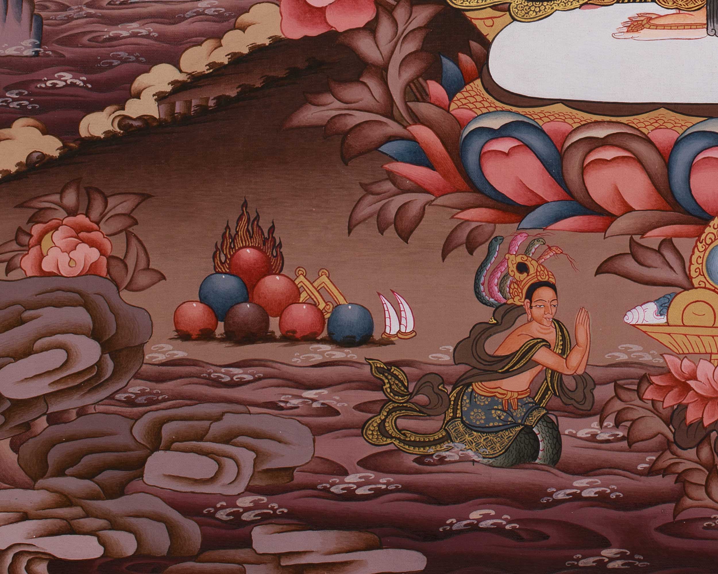 1000 Armed Chenrezig With Amitabha Thangka | Bodhisattva of Compassion