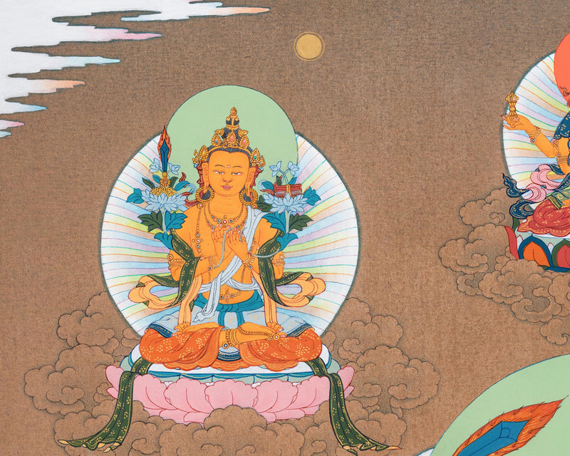 Five Forms of Manjushri Thangka | Bodhisattva of Wisdom and Knowledge