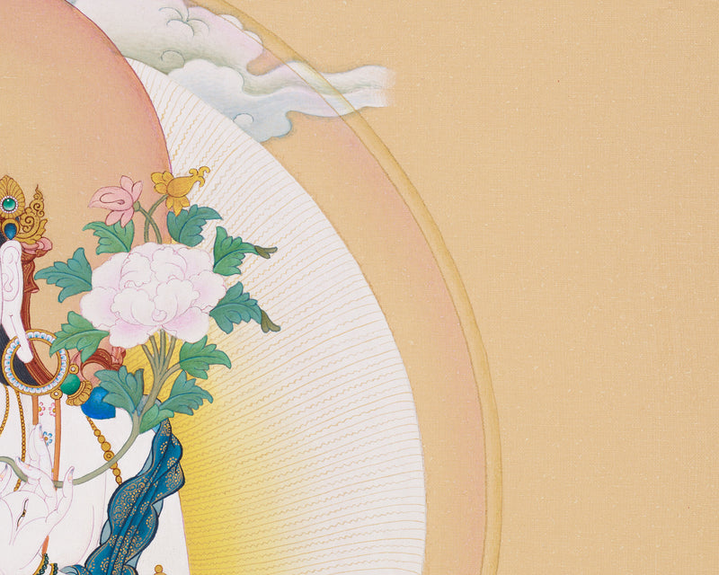 Radiant White Tara Thangka | Masterwork from Enlightenment Studio