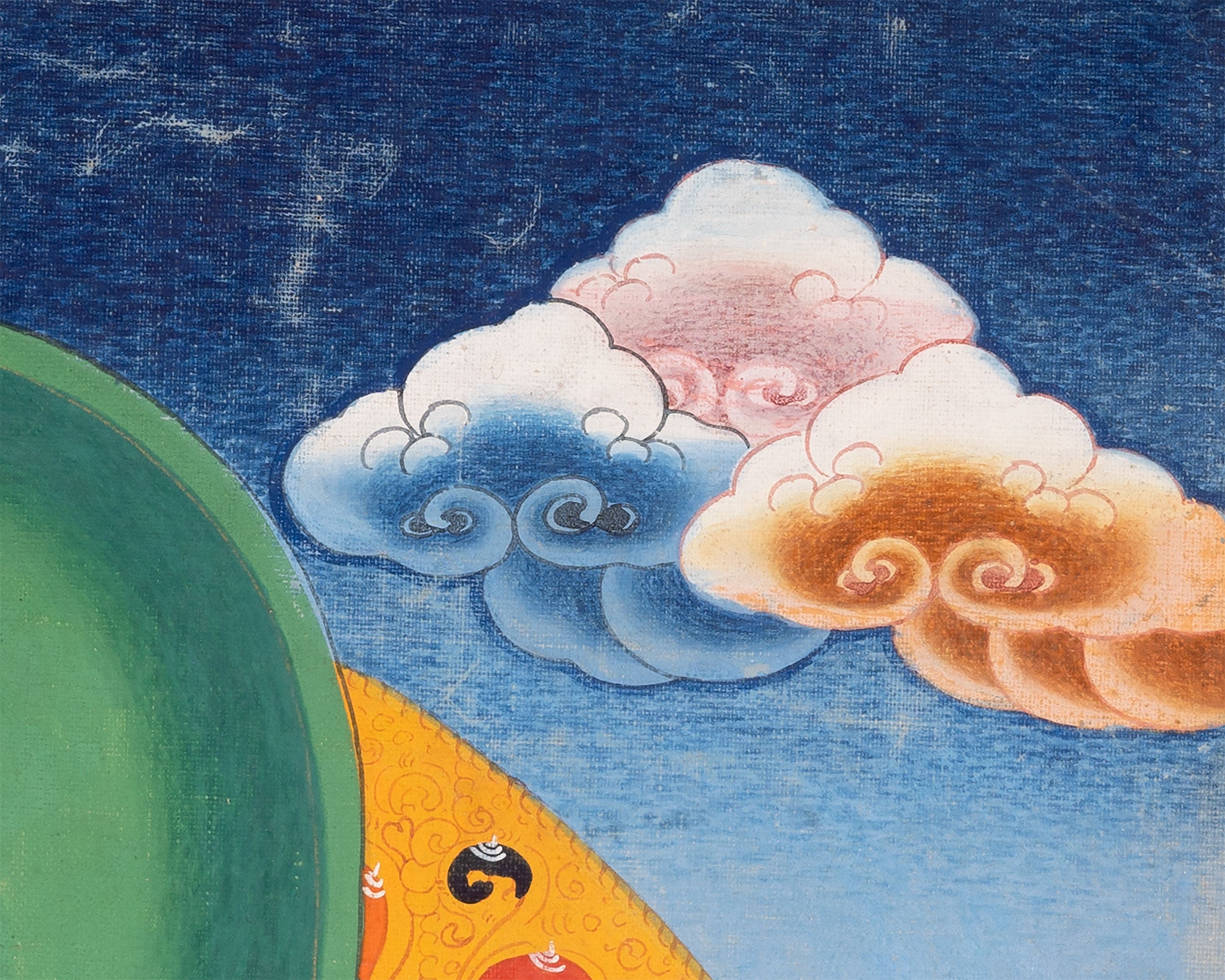 Vintage Shakyamuni Buddha | Traditional Buddhist Thangka | Wall Decors