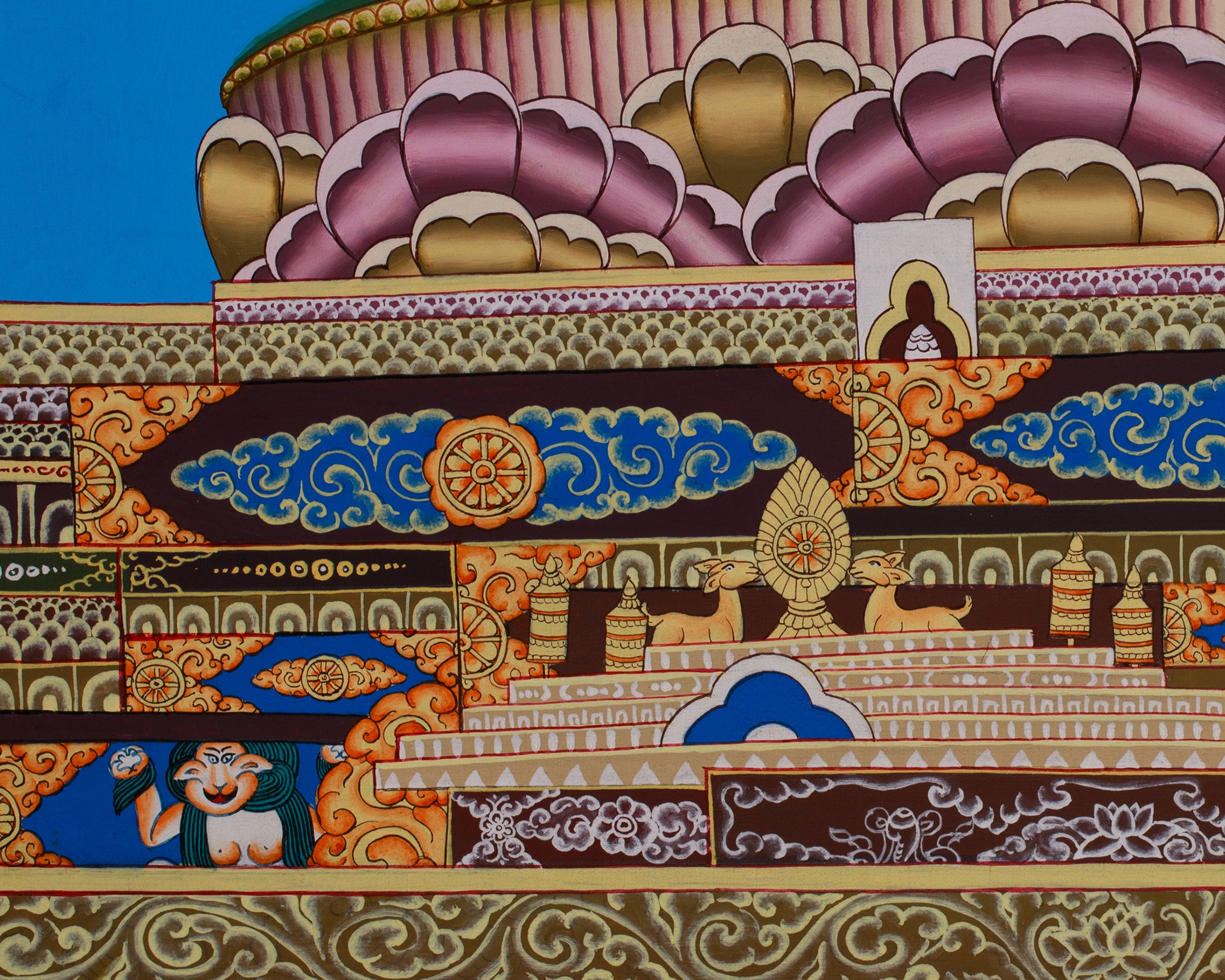 Tibetan Thangka of Padmasambhava | Sacred Guru Rinpoche Artwork for Vajrayana Practice
