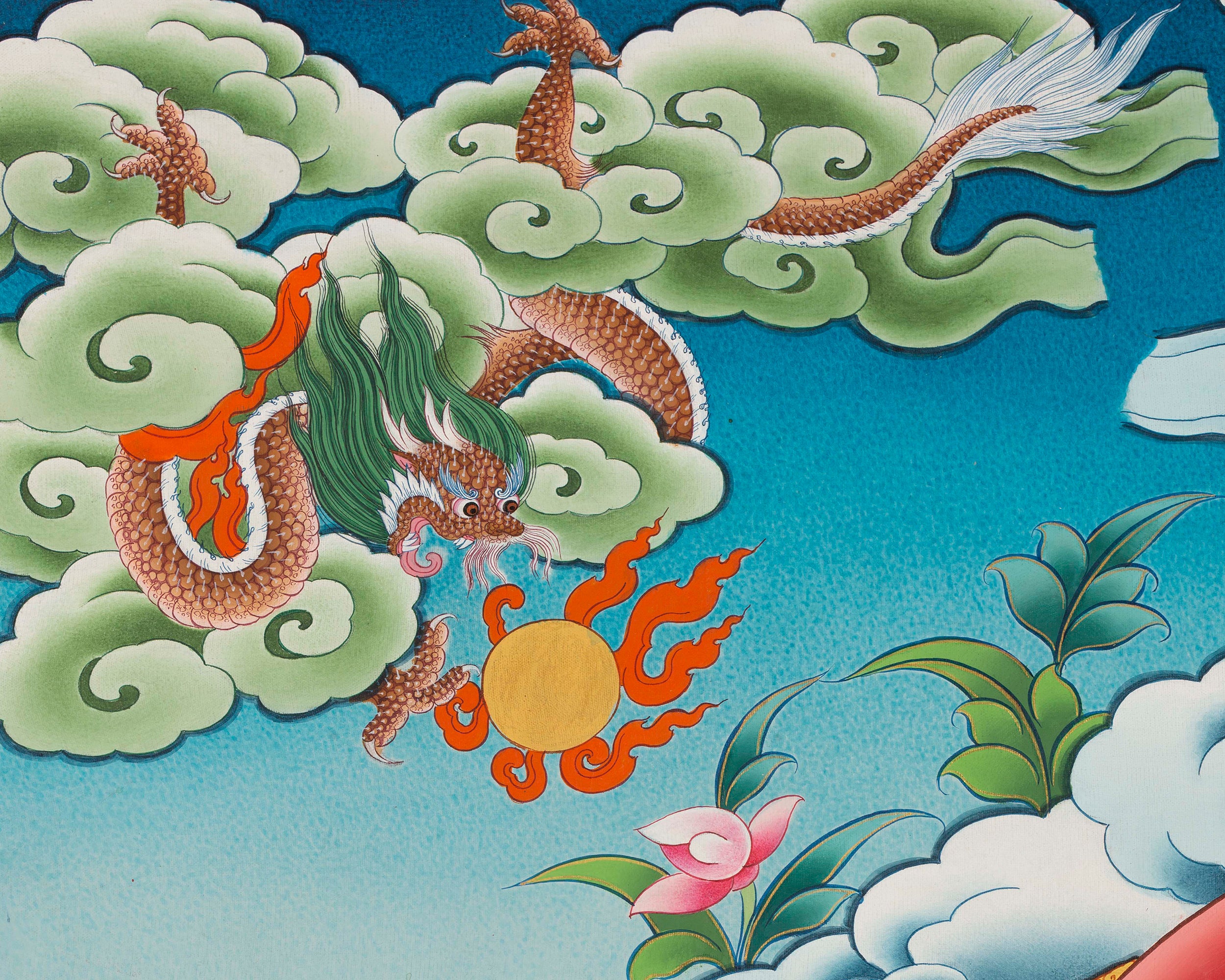 Dzambala the God of Wealth Thangka | Prosperity & Abundance Deity