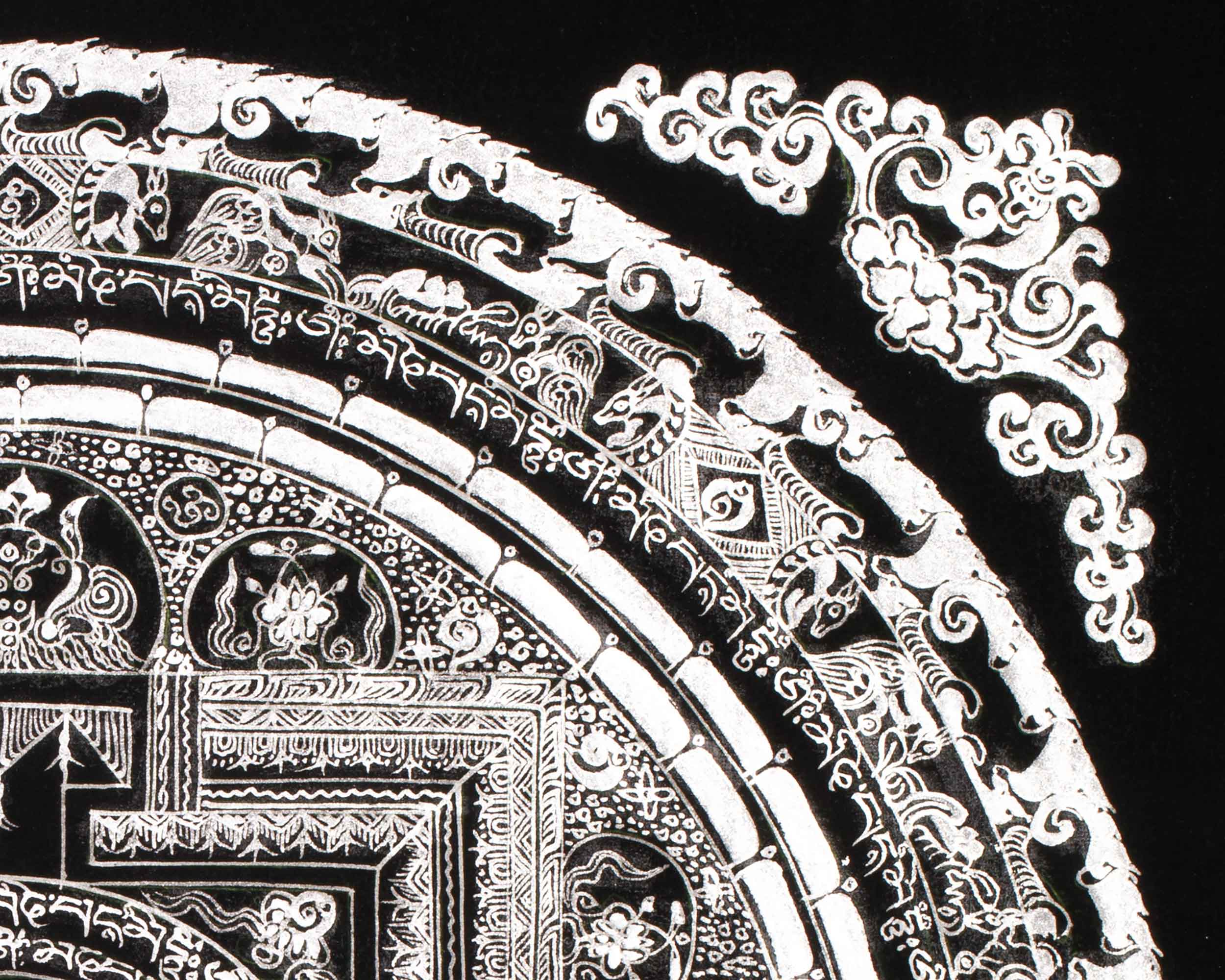 Tibetan Buddhist Mantra Mandala | High-Quality Mandala Painting