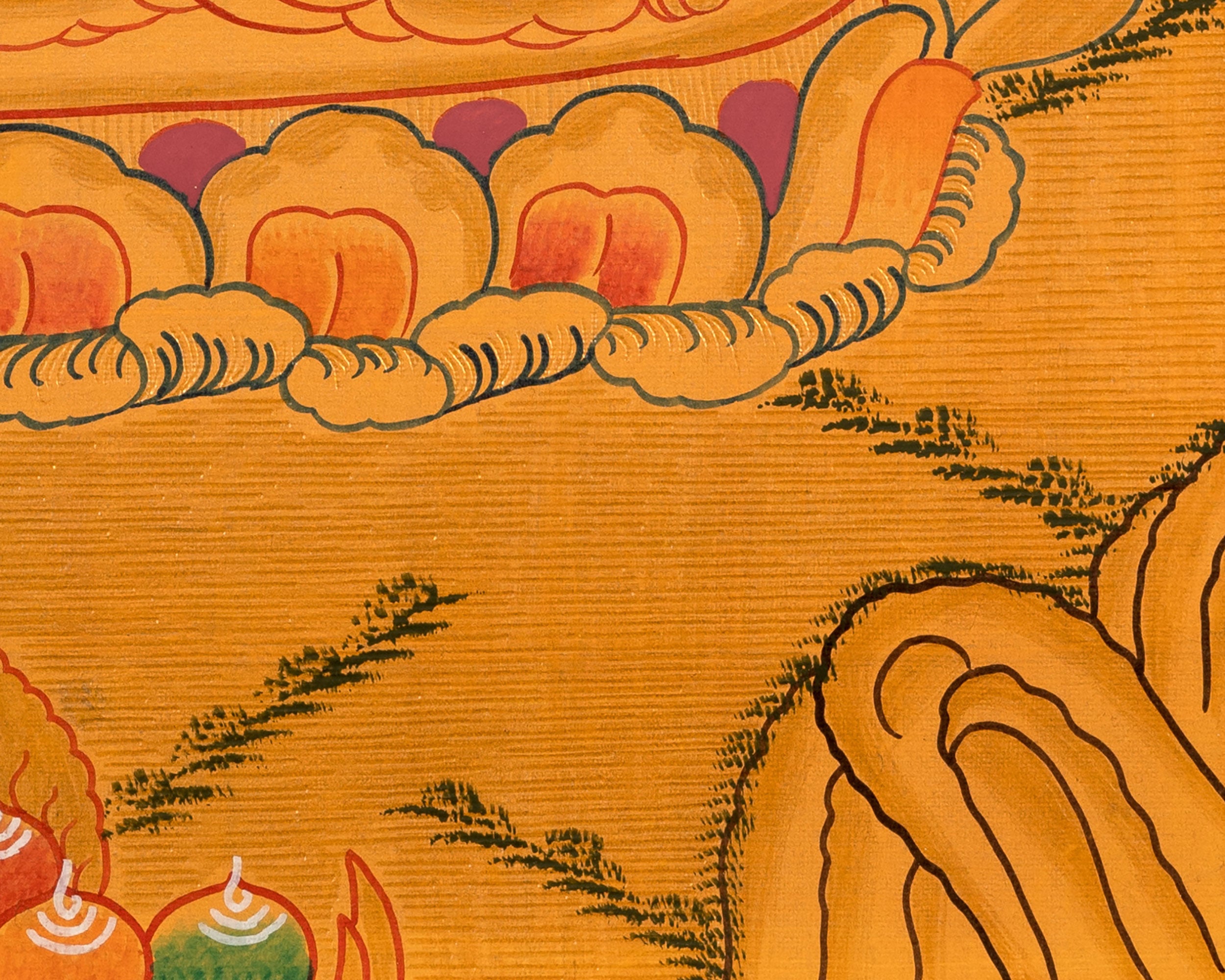 Sacred Thangka of Four-Armed Chenrezig | Tibetan Bodhisattva of Compassion
