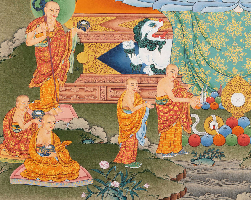 Tibetan Shakyamuni Buddha Thangka | Hand Painted Art for Meditation